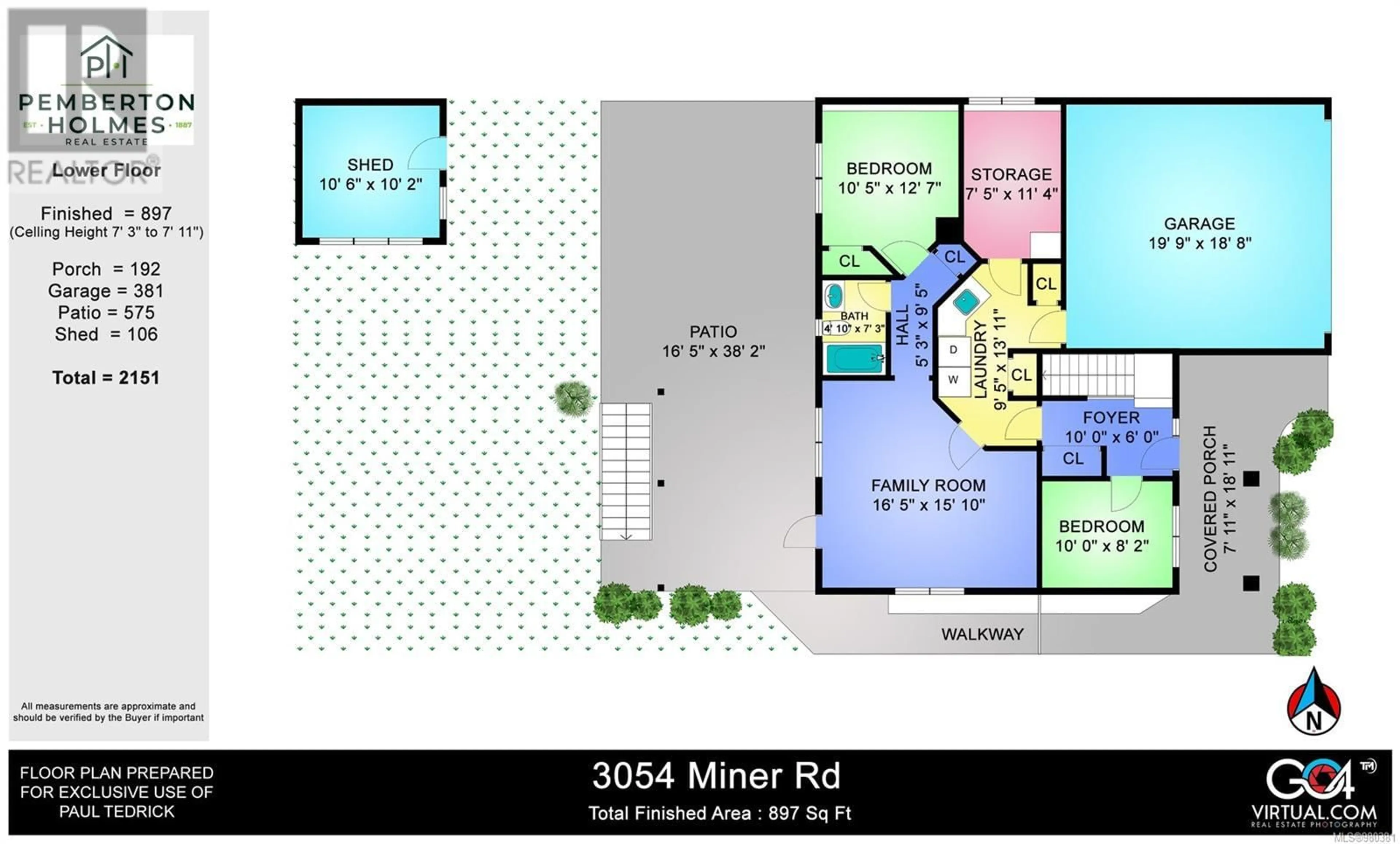 Floor plan for 3054 Miner Rd, Shawnigan Lake British Columbia V0R2W1