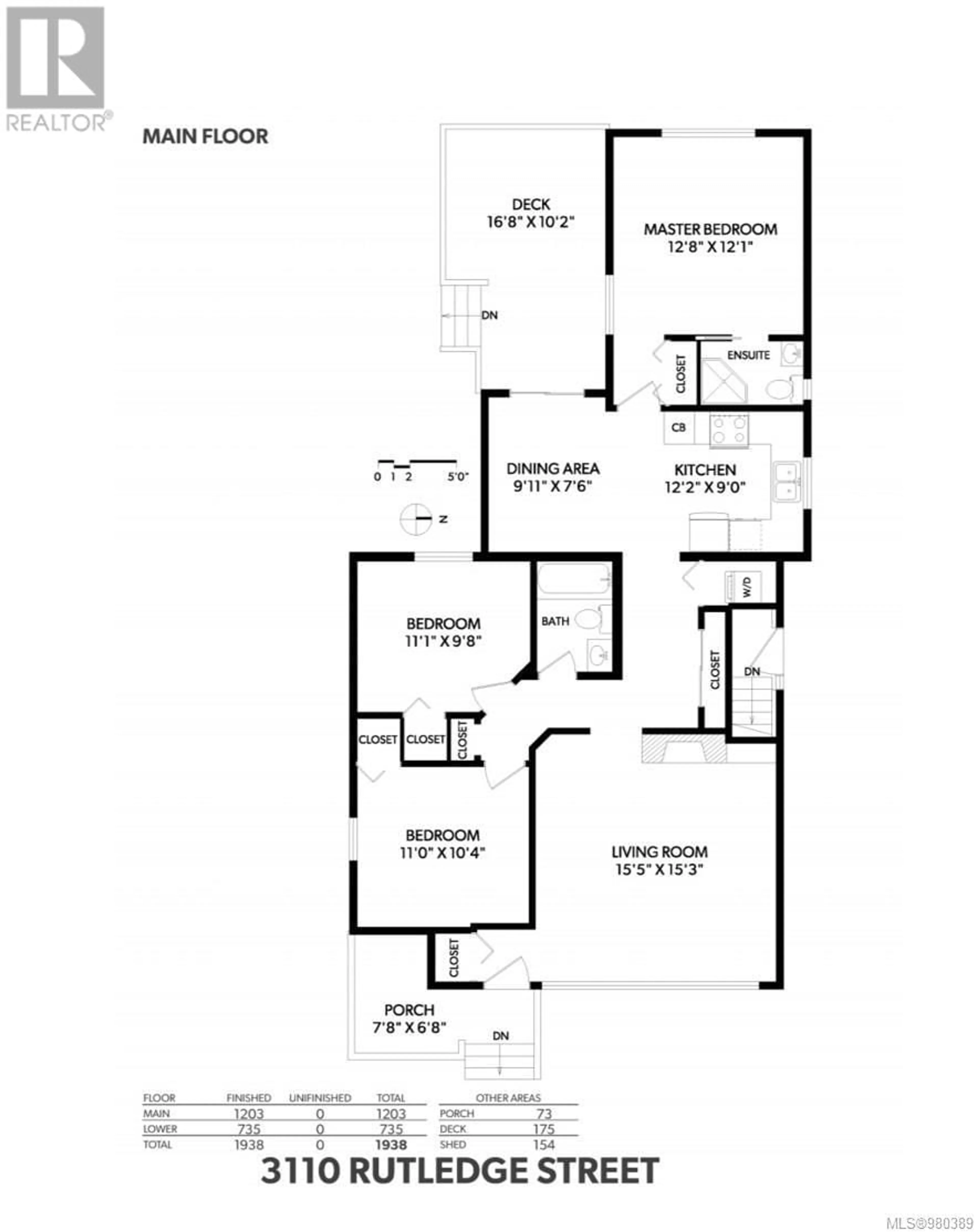 Floor plan for 3110 Rutledge St, Victoria British Columbia V8X1N2