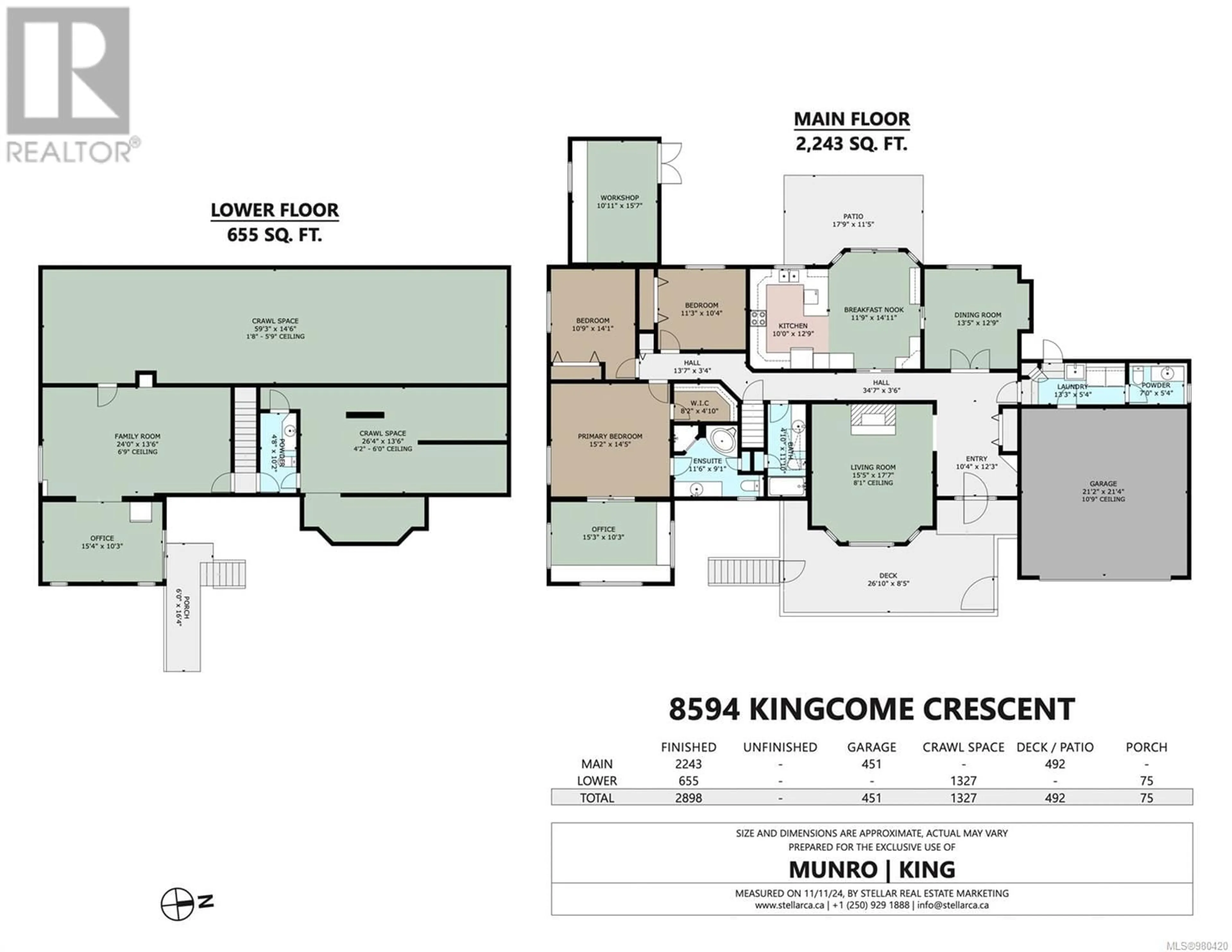 Floor plan for 8594 Kingcome Cres, North Saanich British Columbia V8L5C7