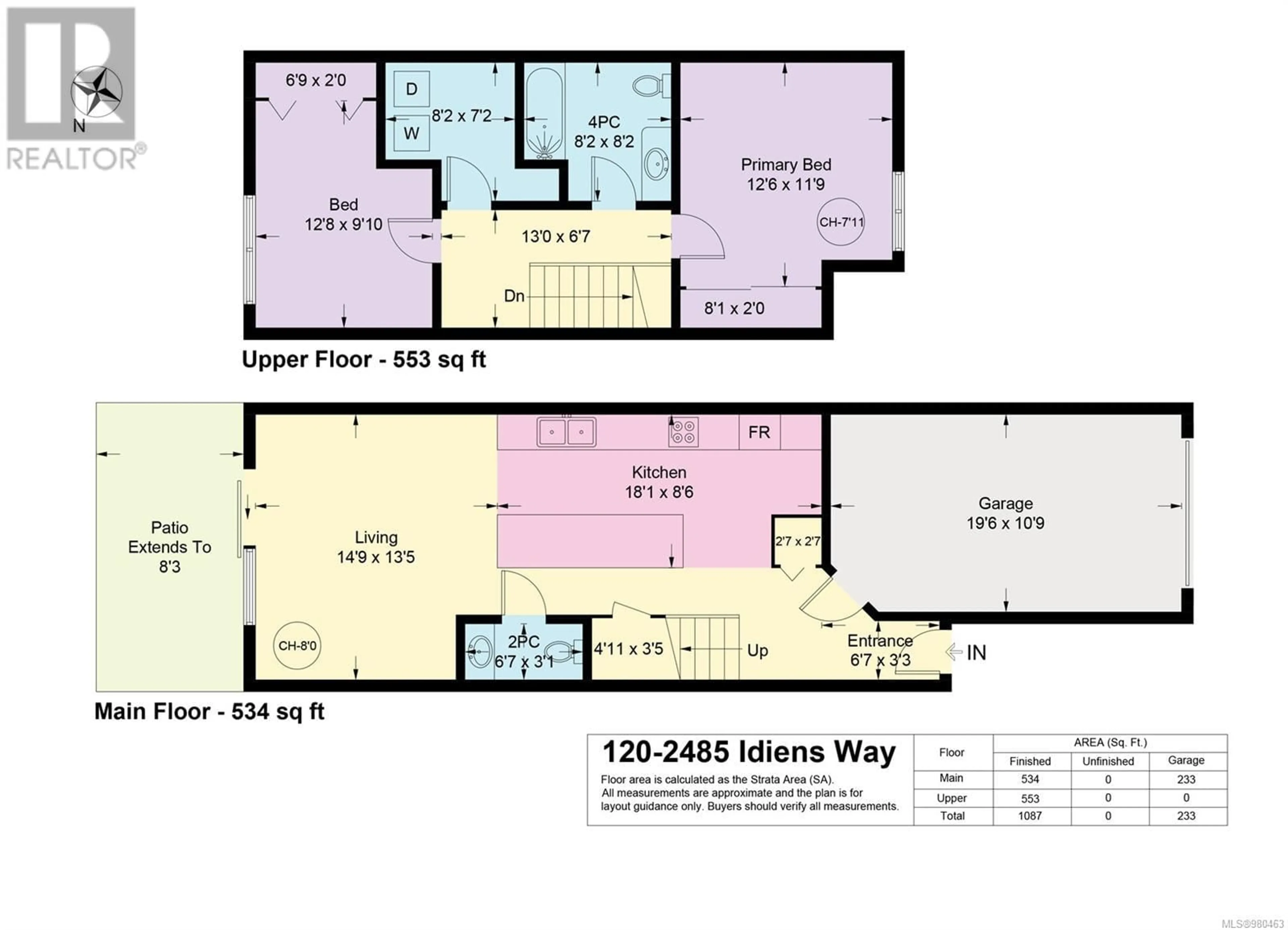 Floor plan for 120 2485 Idiens Way, Courtenay British Columbia V9N9J4