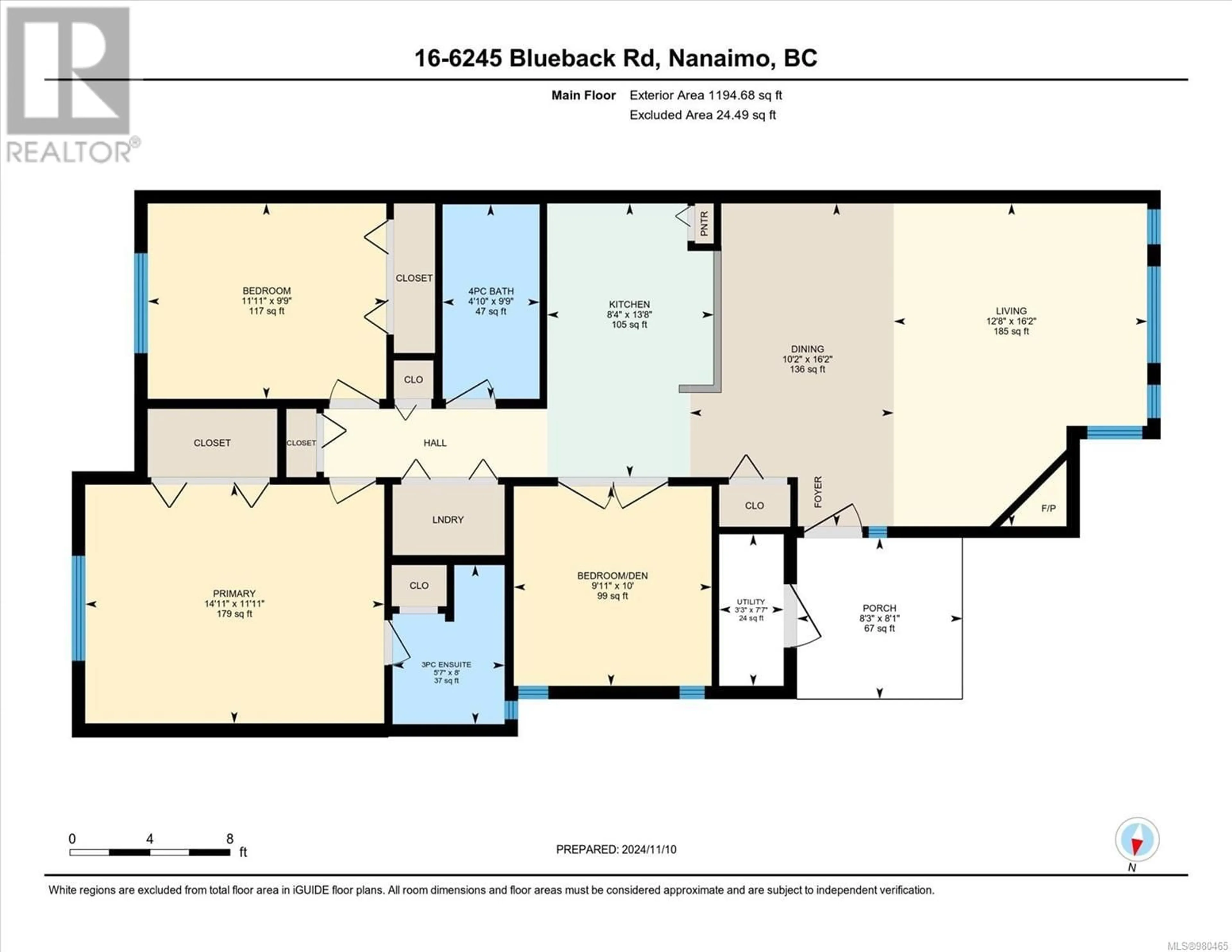 Floor plan for 16 6245 Blueback Rd, Nanaimo British Columbia V9V1N7