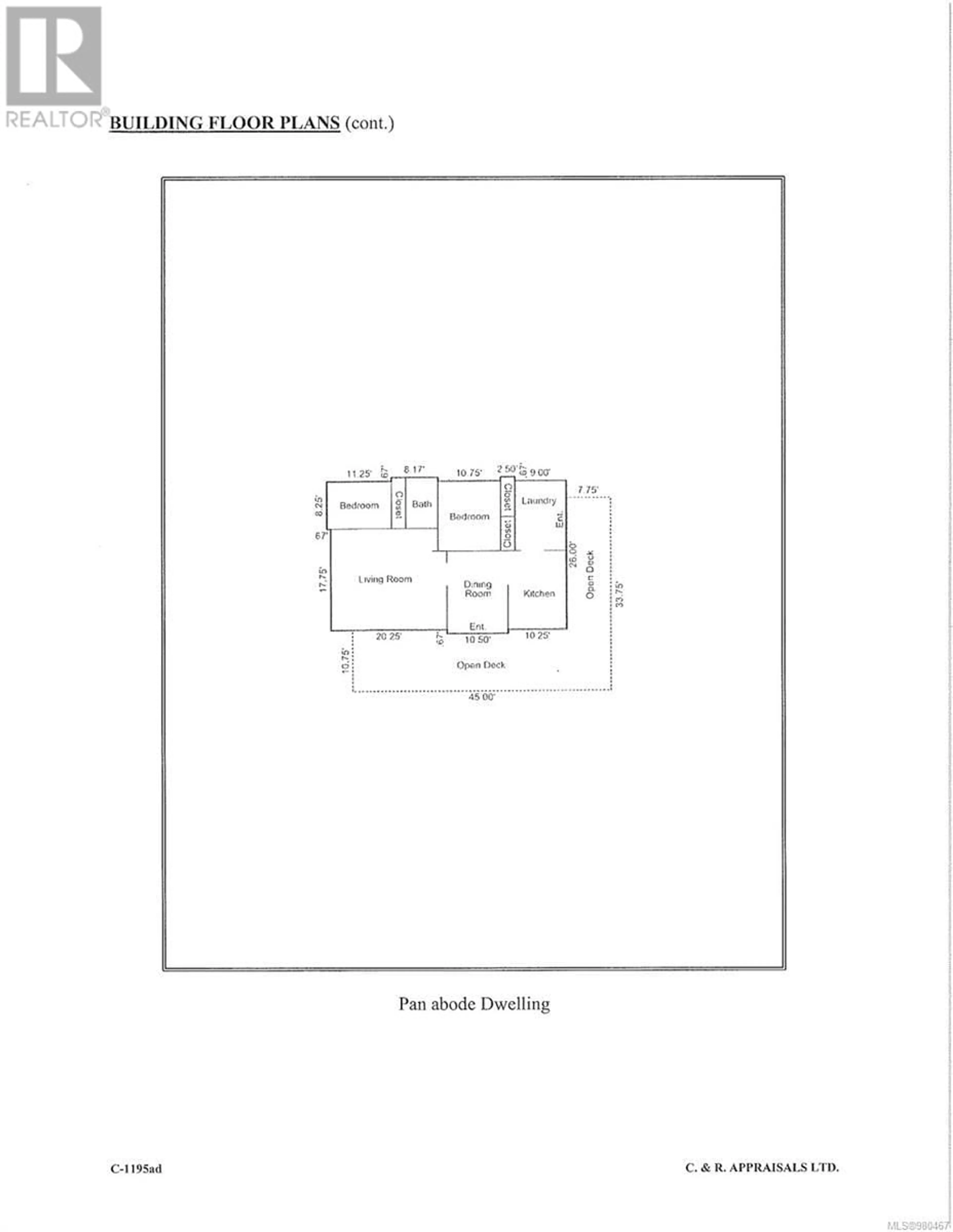 Floor plan for DL 904 QUARTZ BAY, Cortes Island British Columbia V0V0V0