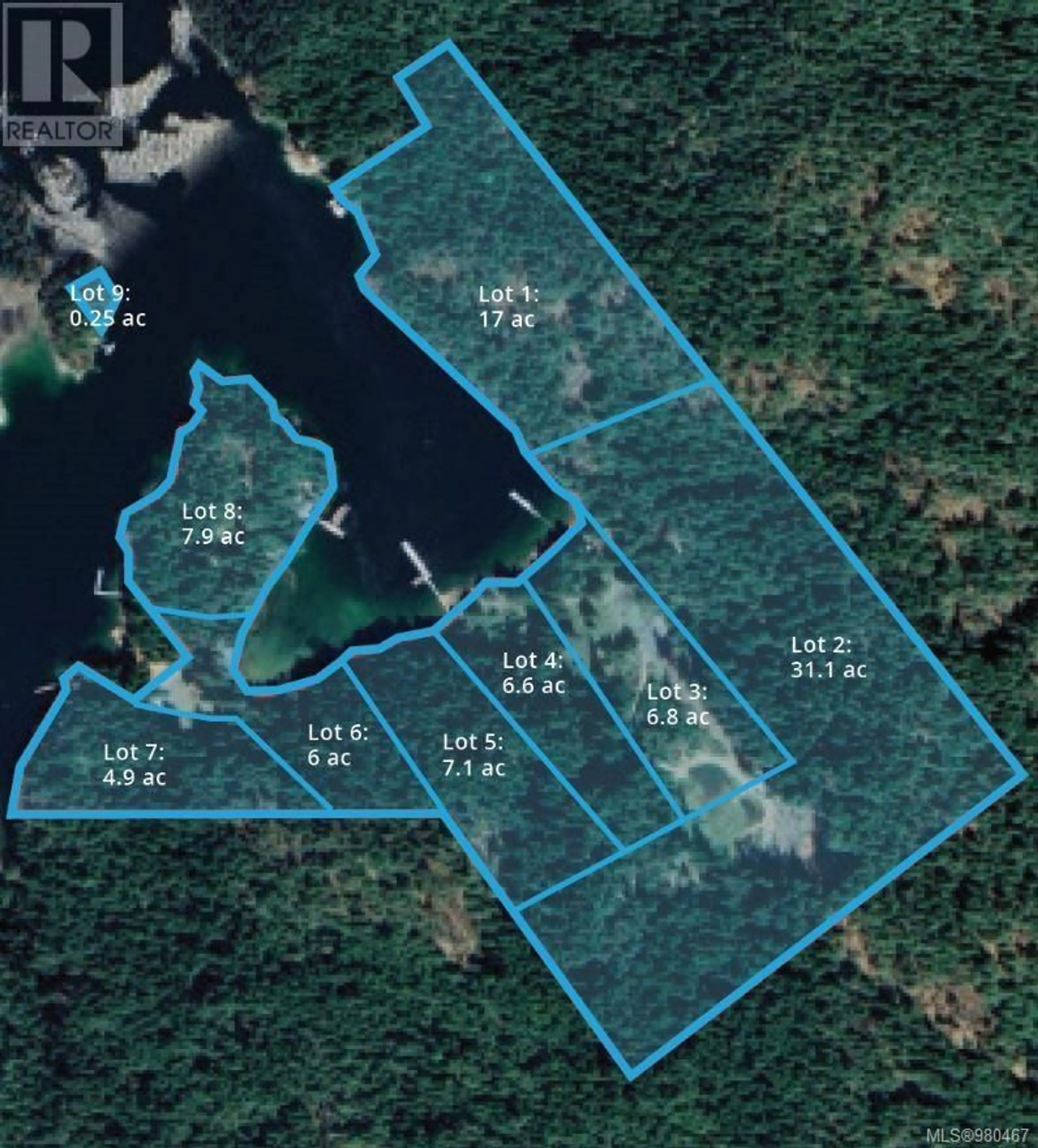 Picture of a map for DL 904 QUARTZ Bay, Cortes Island British Columbia V0V0V0