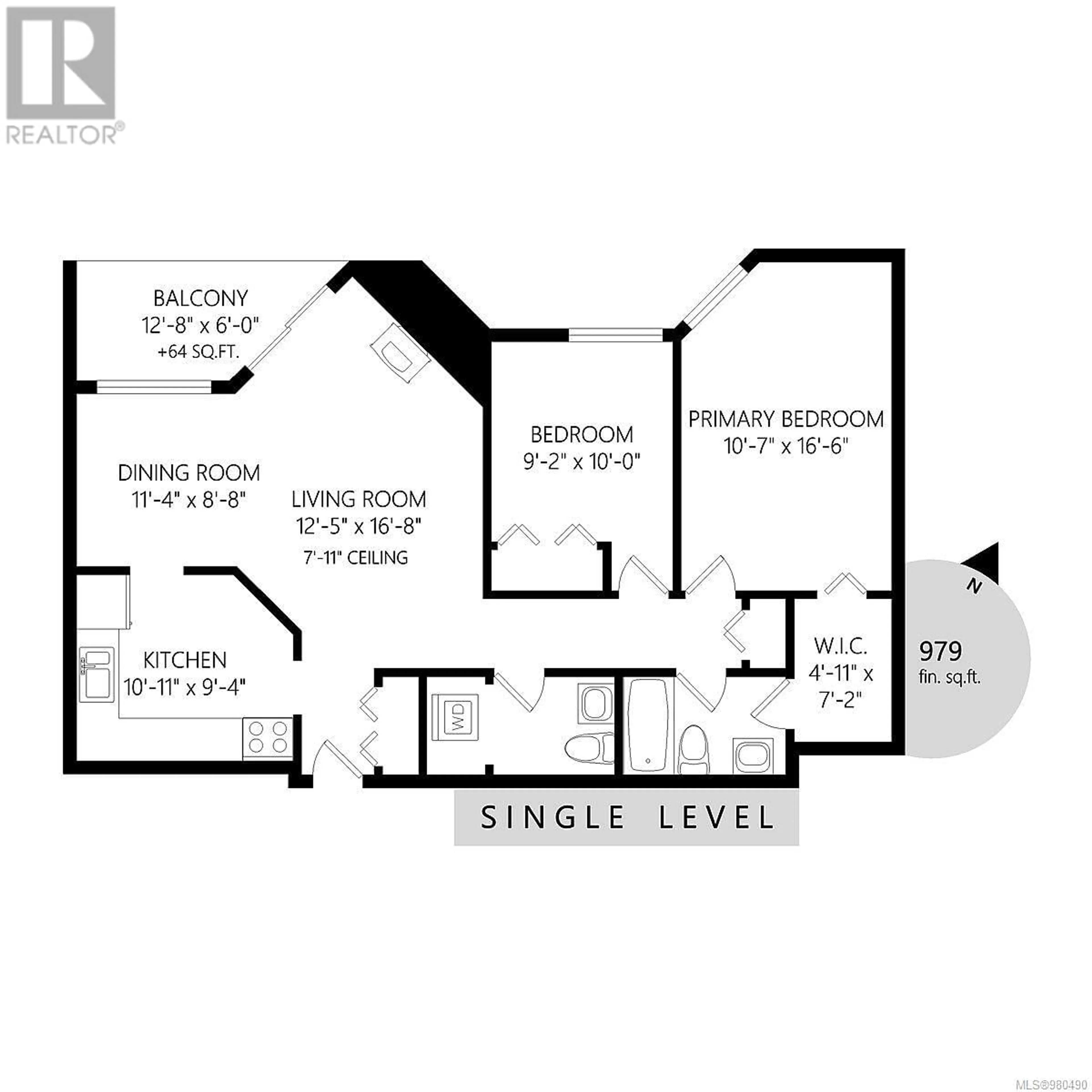 Floor plan for 206 73 Gorge Rd W, Saanich British Columbia V9A1L9