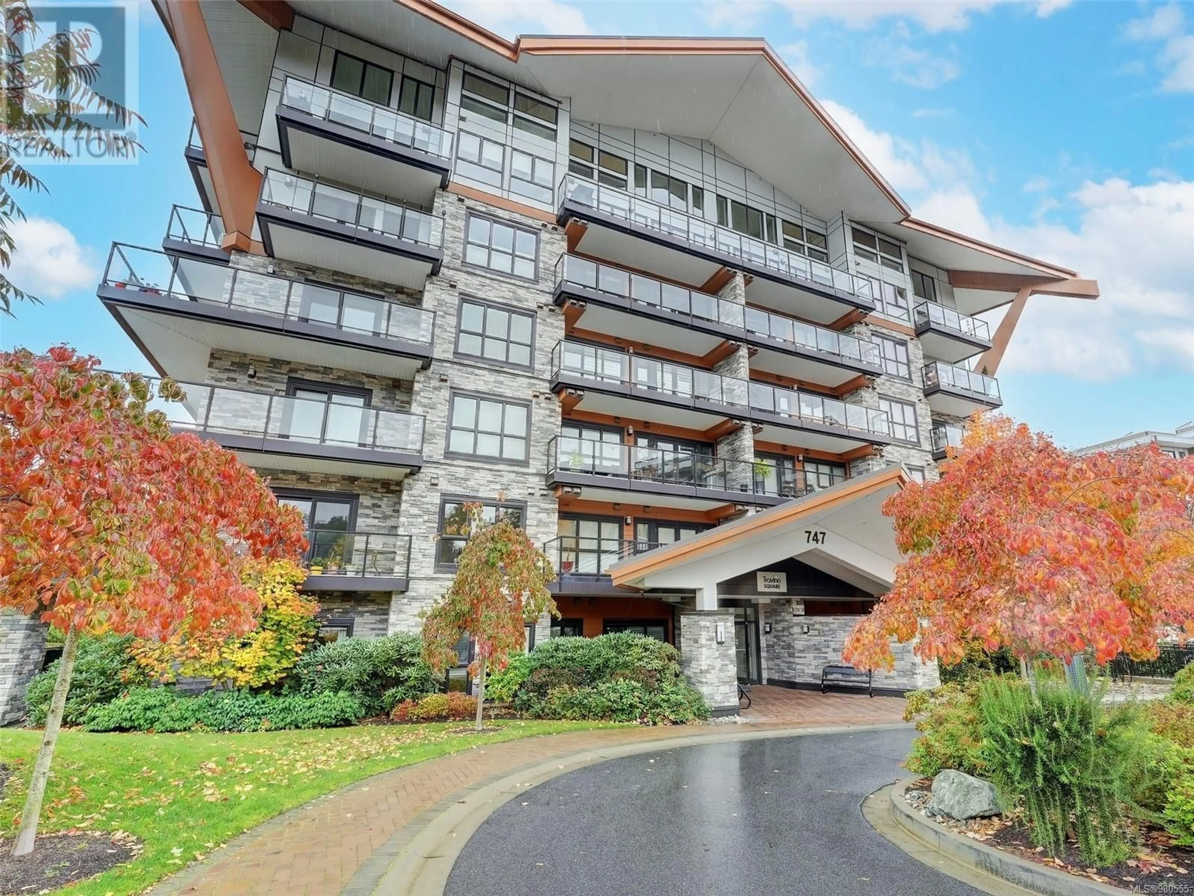 A pic from exterior of the house or condo, the front or back of building for 103 747 Travino Lane, Saanich British Columbia V8Z0E4