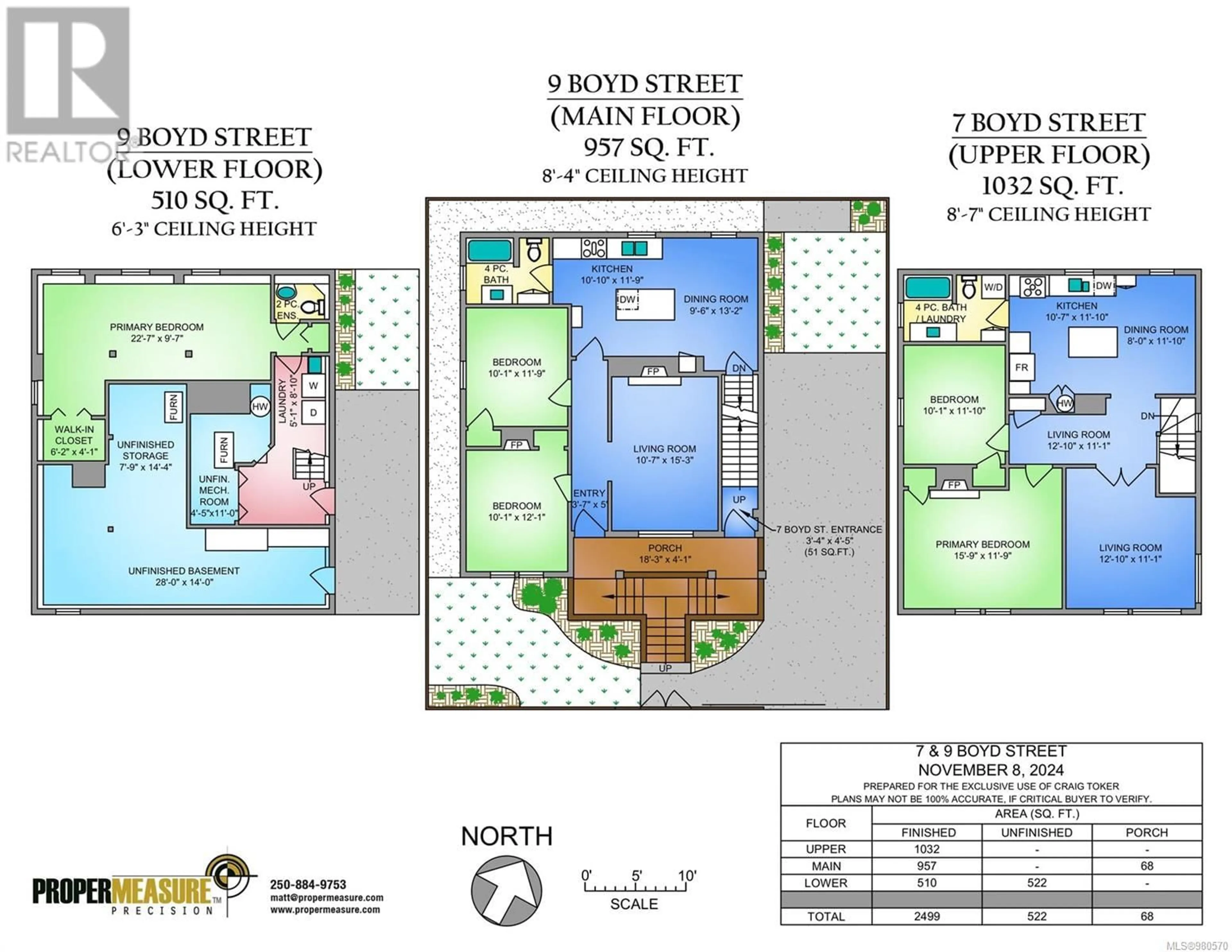 Floor plan for 7 & 9 Boyd St, Victoria British Columbia V8V2C5