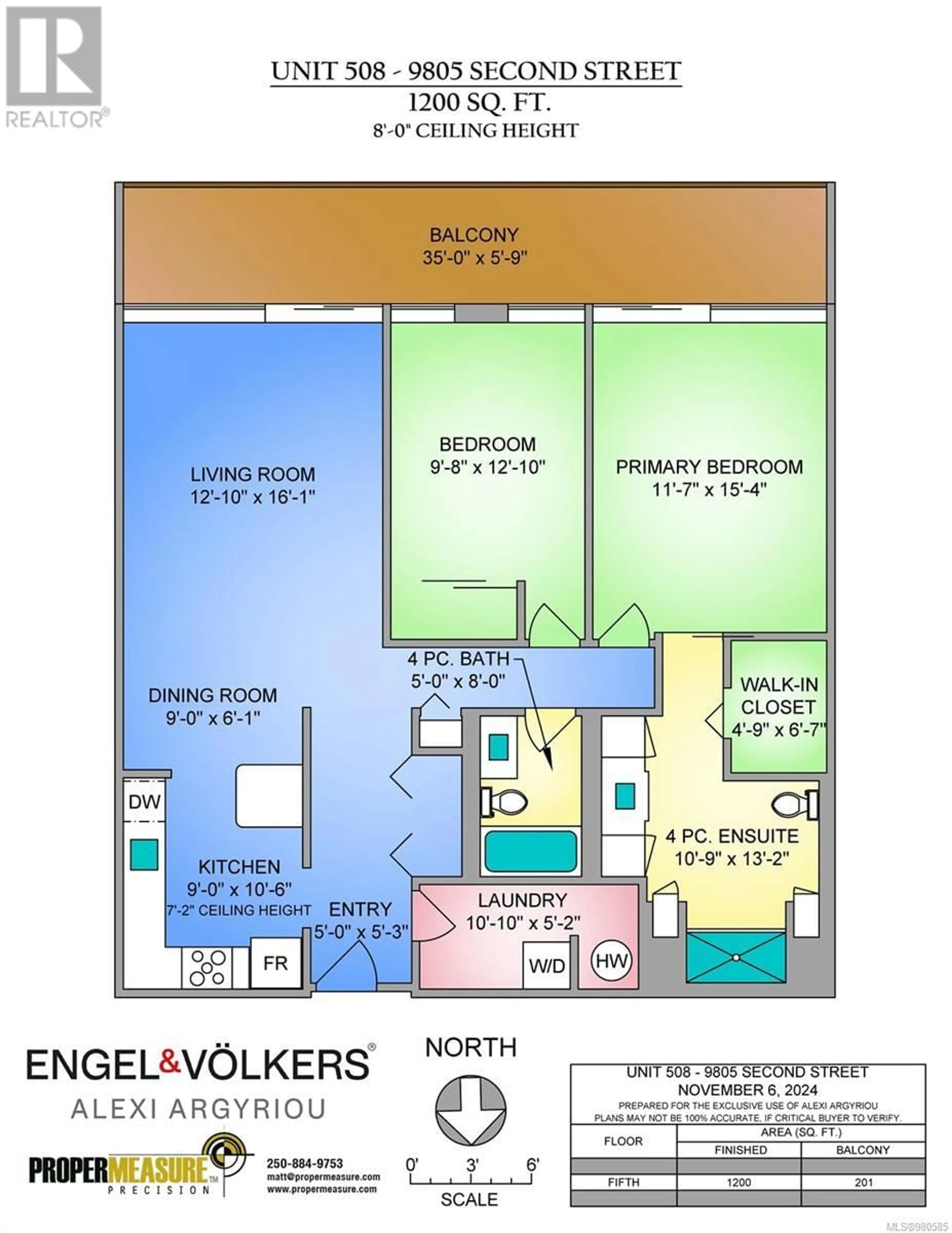 Floor plan for 508 9805 Second St, Sidney British Columbia V8L4T9