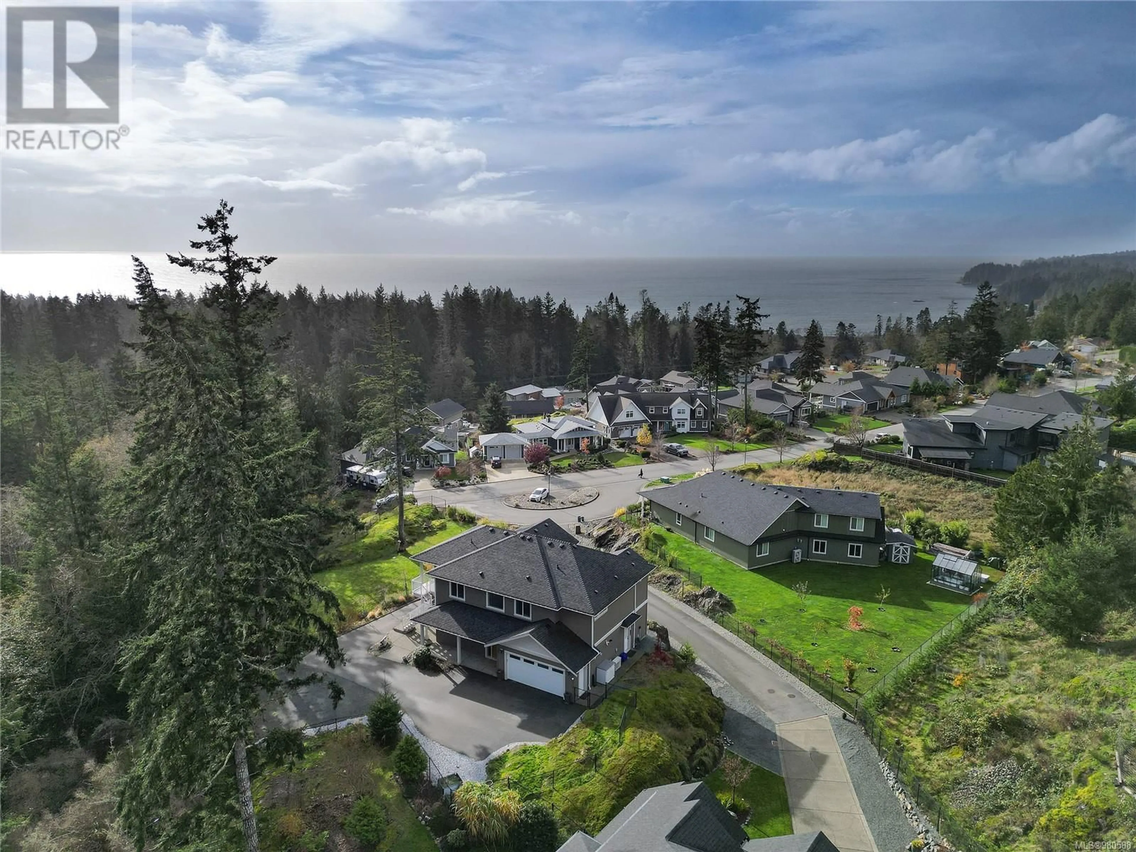 A pic from exterior of the house or condo, the street view for 7210 Mugford's Landing, Sooke British Columbia V9Z1M8