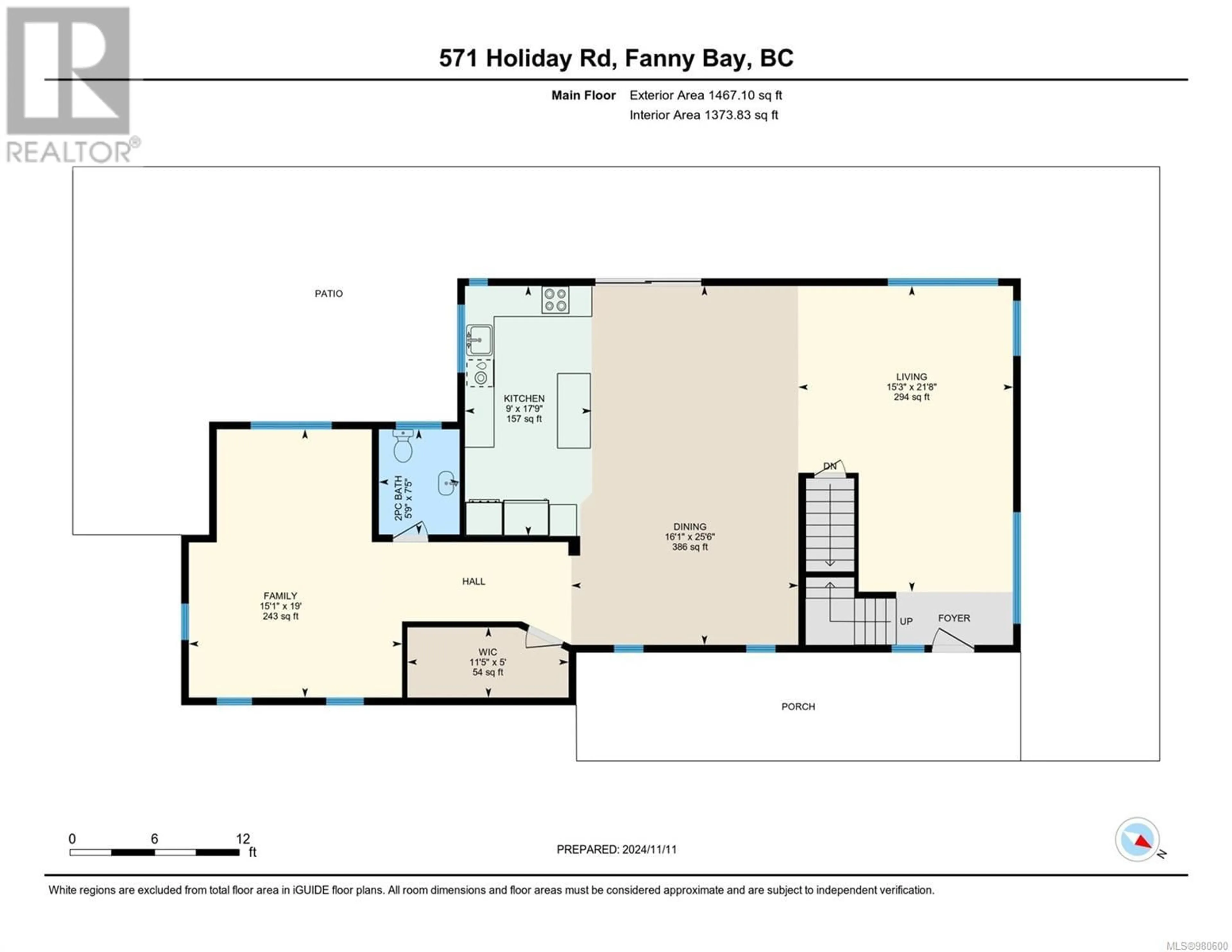 Floor plan for 571 Holiday Rd, Fanny Bay British Columbia V0R1W0