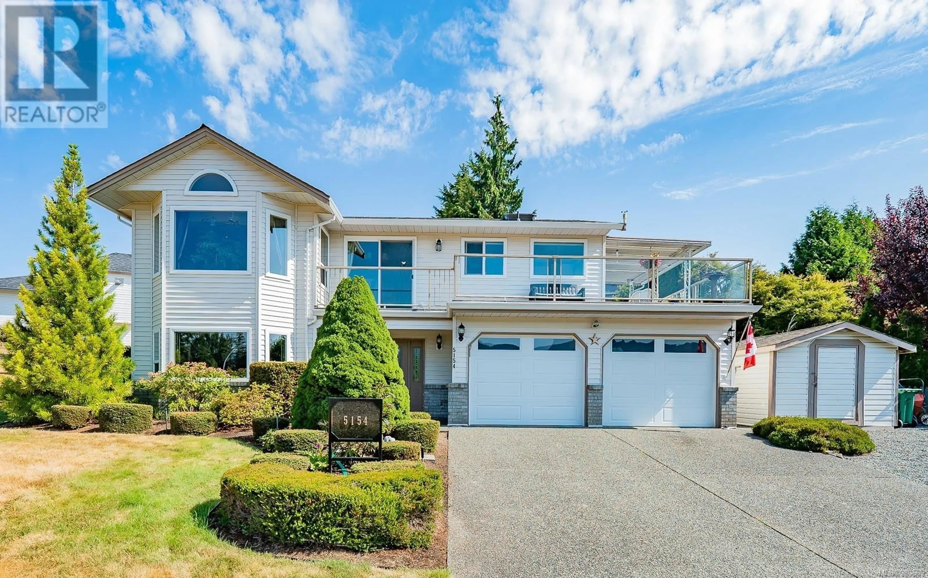 Frontside or backside of a home, the street view for 5154 Maureen Way, Nanaimo British Columbia V9T5Z5