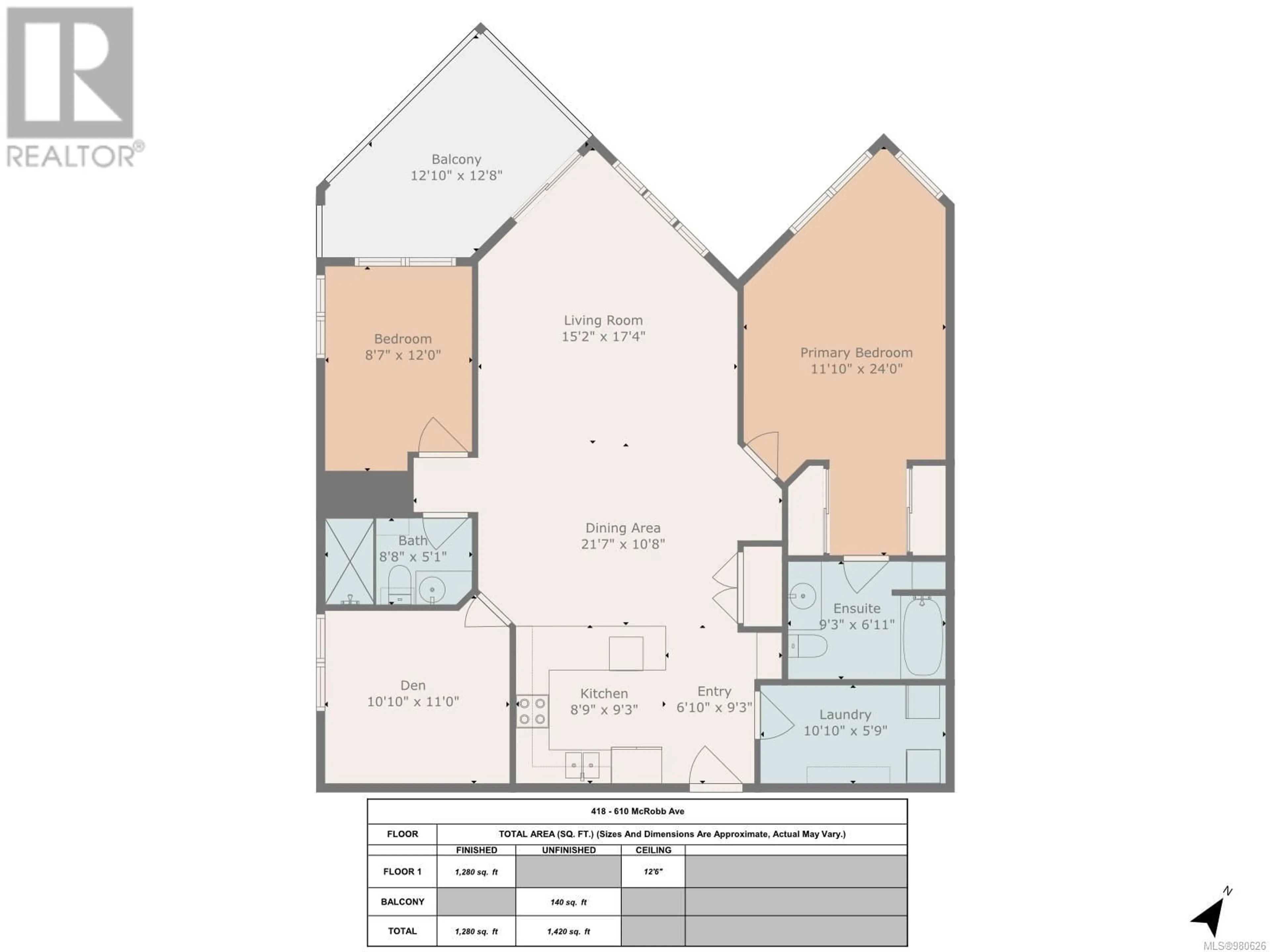 Floor plan for 203 4720 Uplands Dr, Nanaimo British Columbia V9T4S7