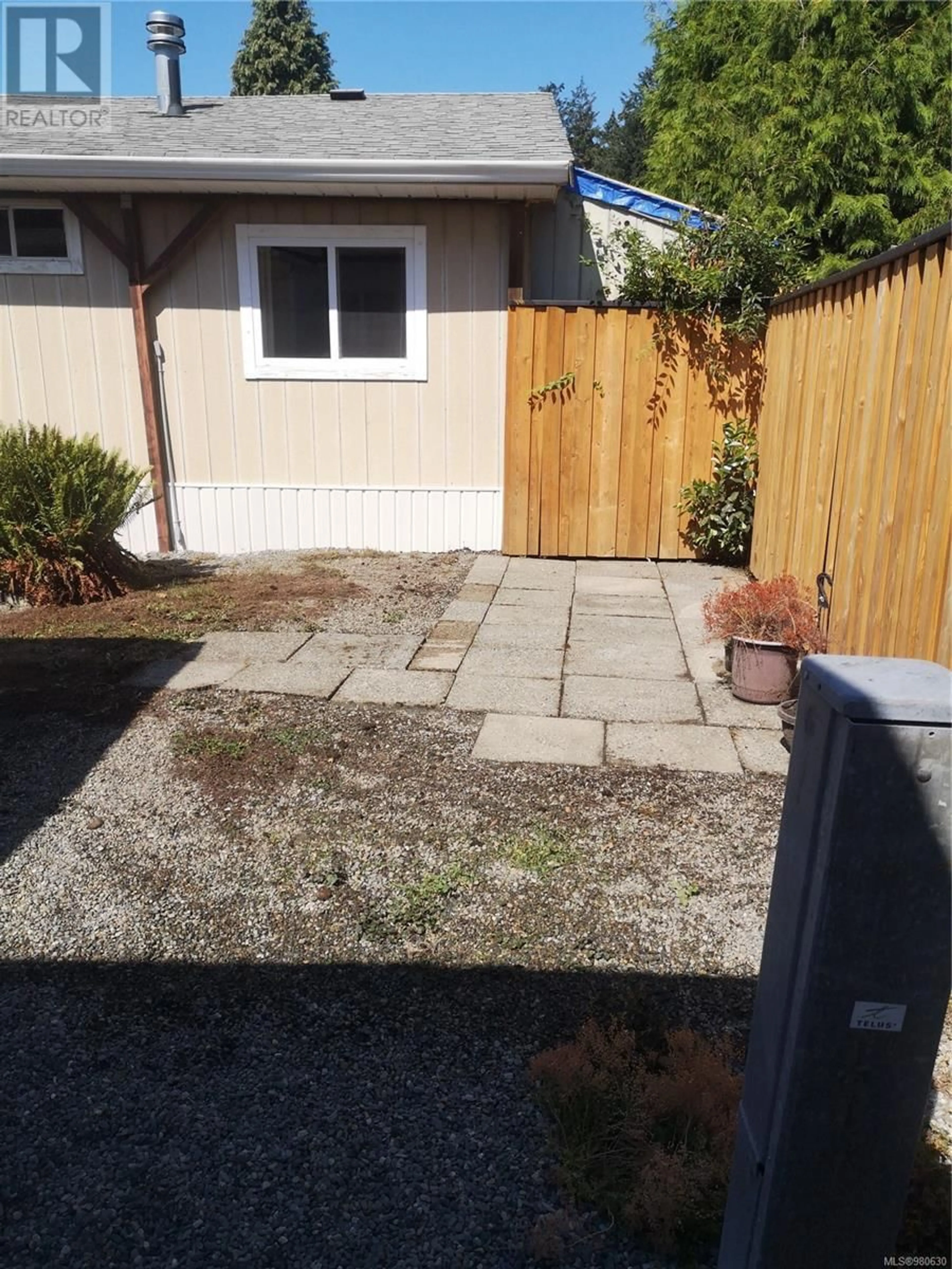 Patio, the fenced backyard for 29 2911 Sooke Lake Rd, Langford British Columbia V9B4R5