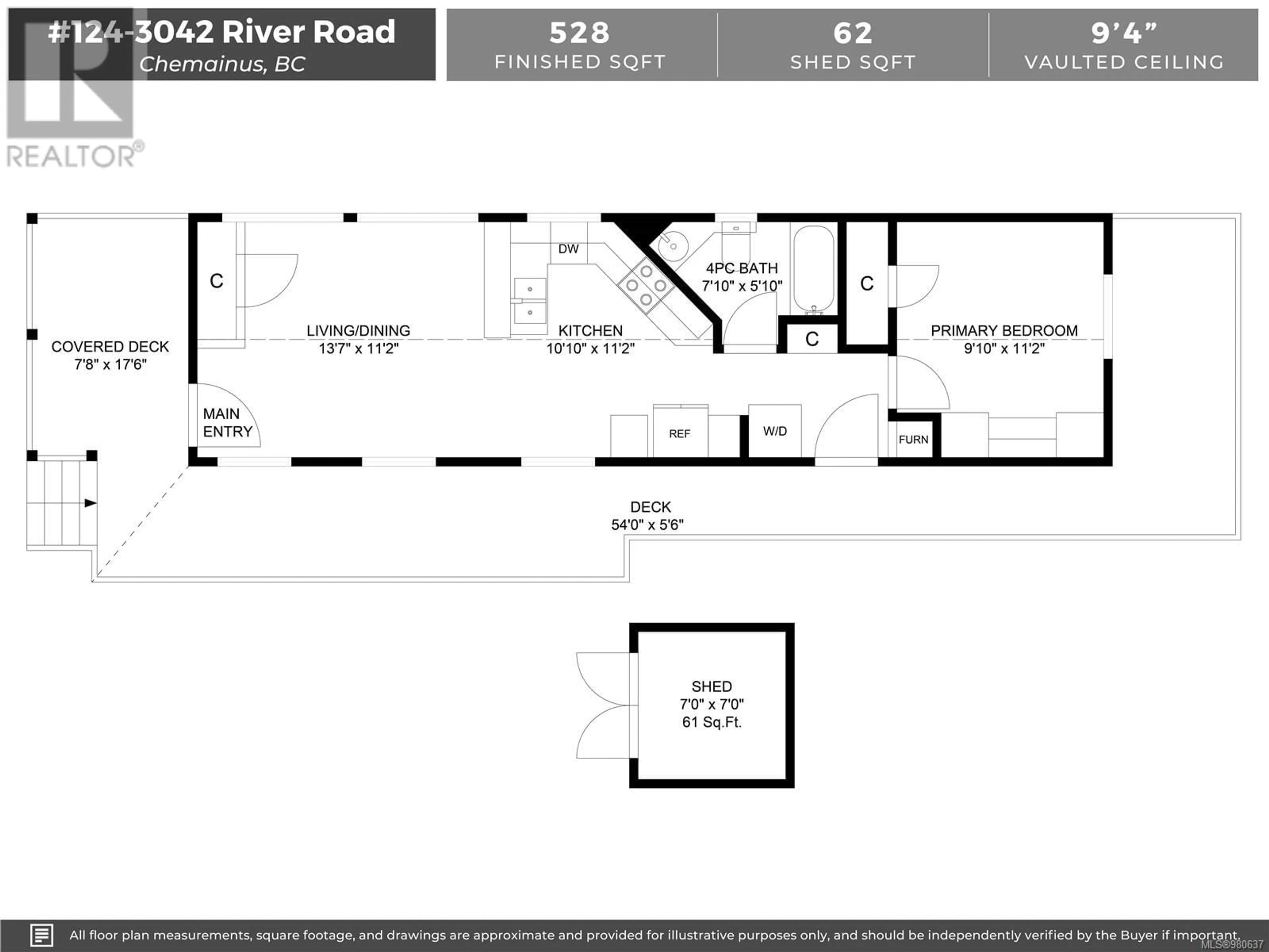 Floor plan for 124 3042 River Rd, Chemainus British Columbia V0R1K3