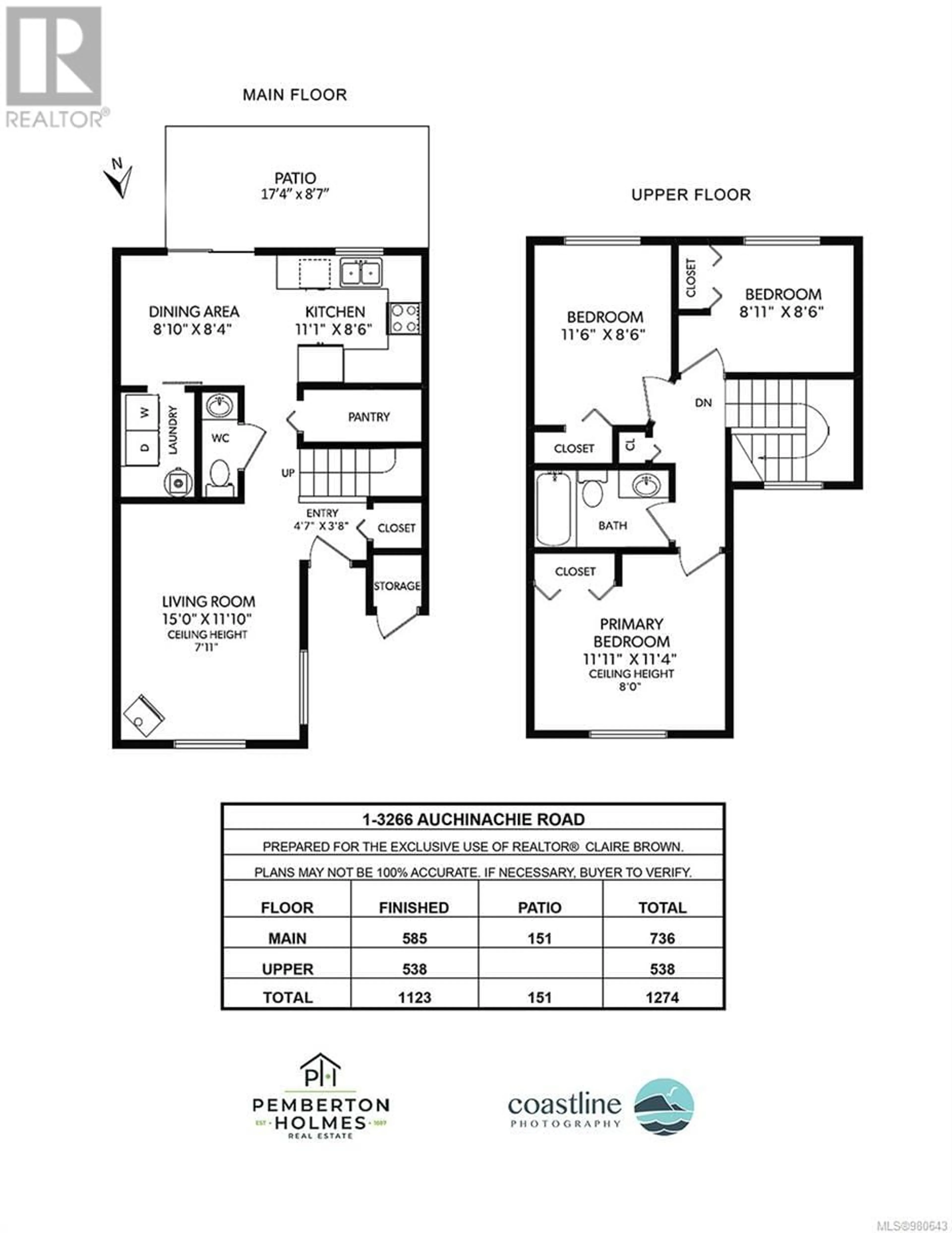 Floor plan for 1 3266 Auchinachie Rd, Duncan British Columbia V9L4V2