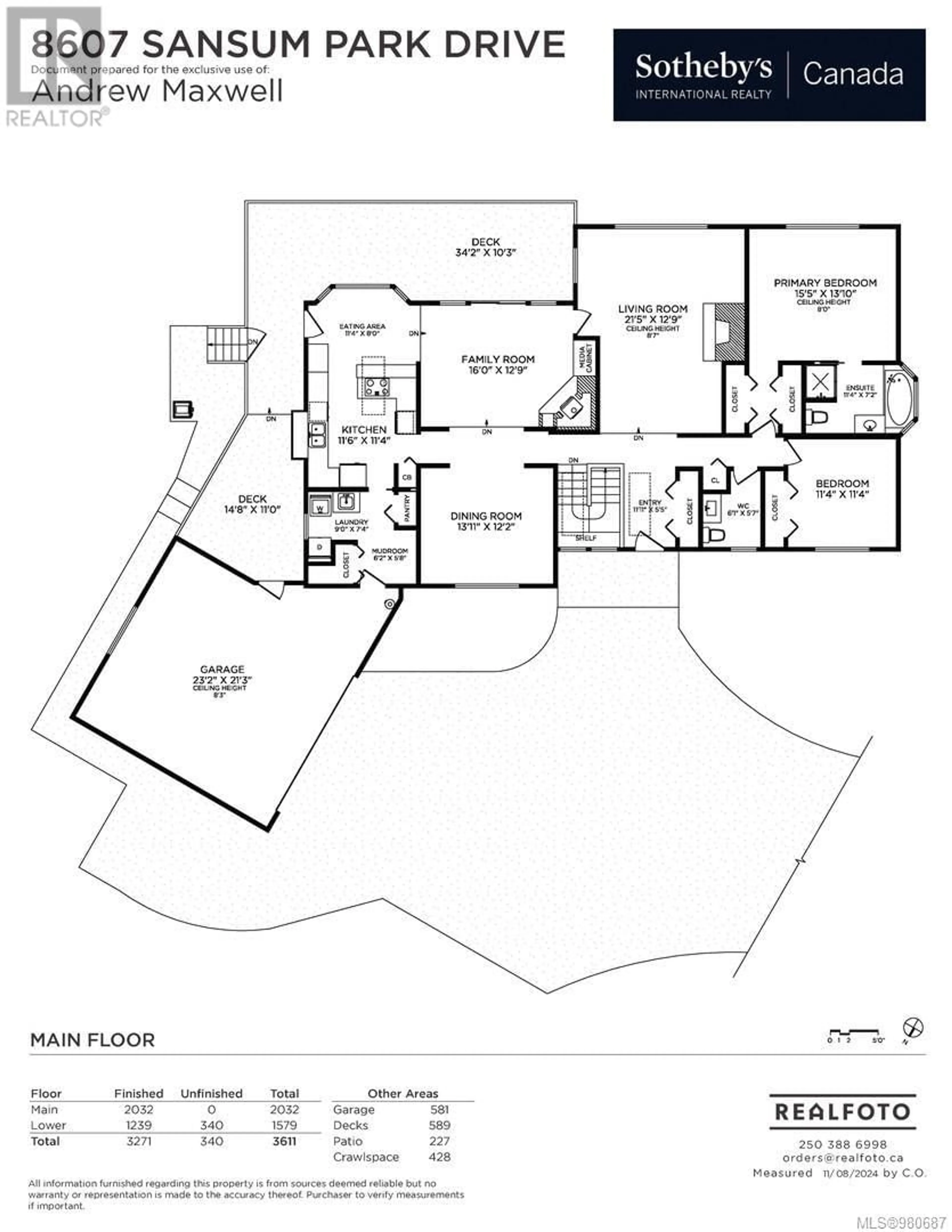 Floor plan for 8607 Sansum Park Dr, North Saanich British Columbia V8L4W8