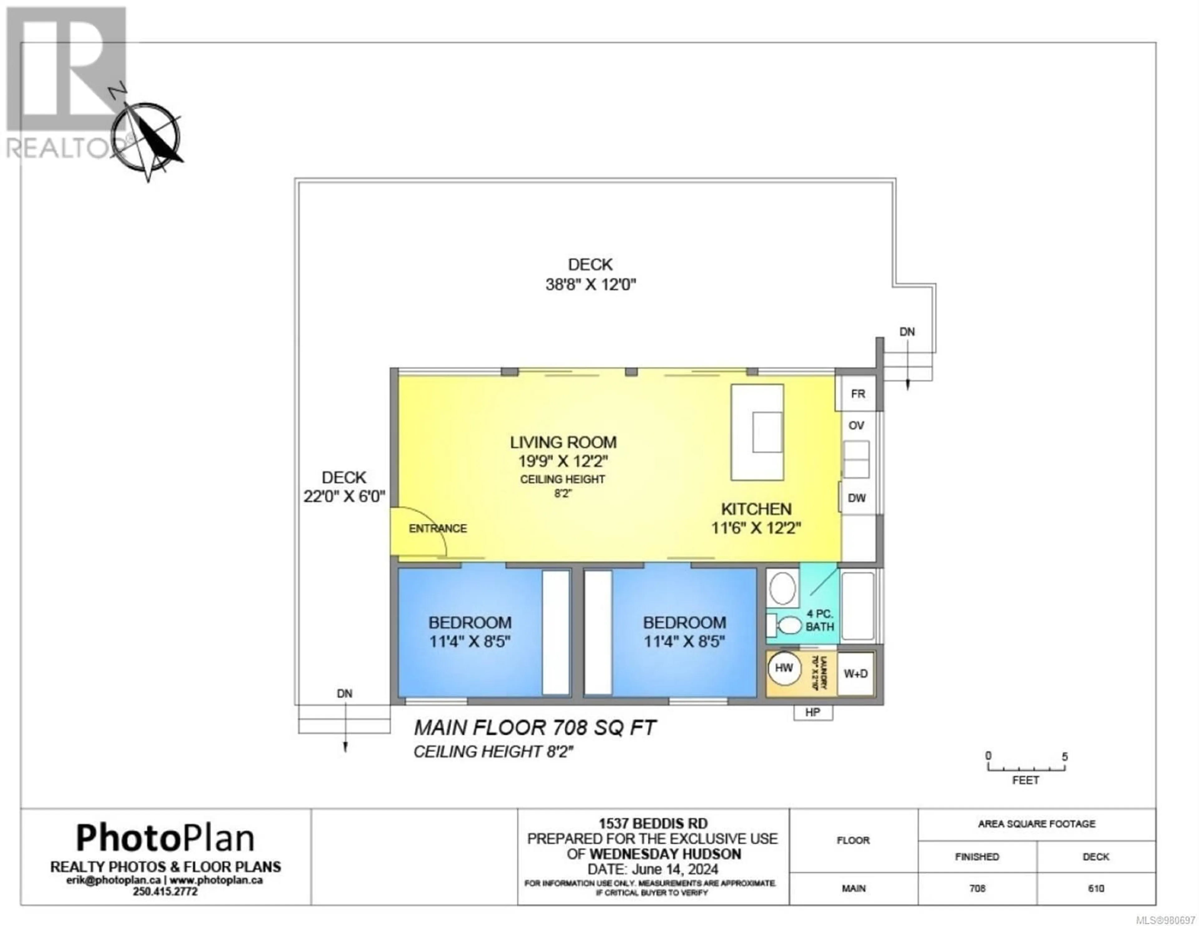 Floor plan for 1537 Beddis Rd, Salt Spring British Columbia V8K2E3