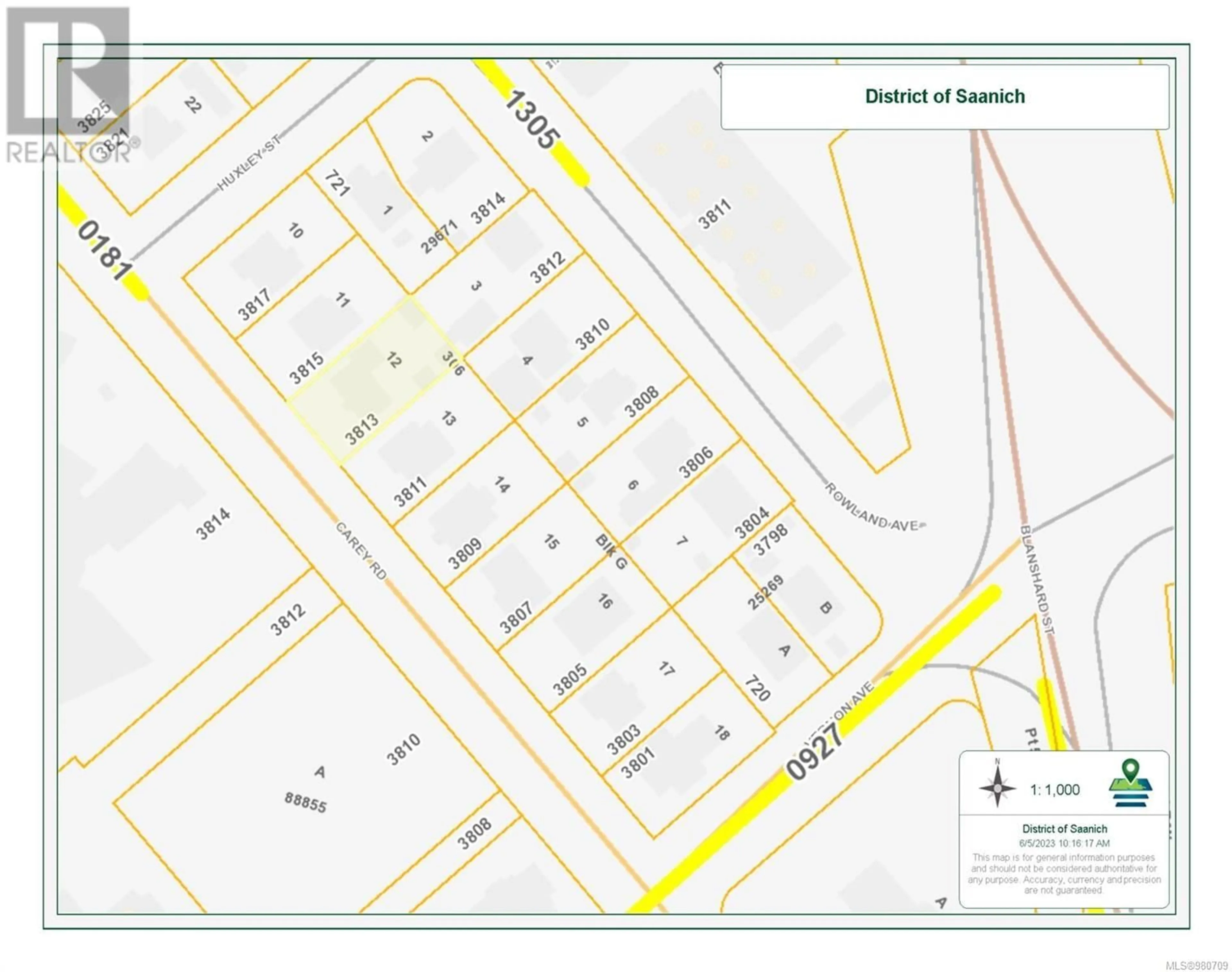 Picture of a map for 3813 Carey Rd, Saanich British Columbia V8Z4C2