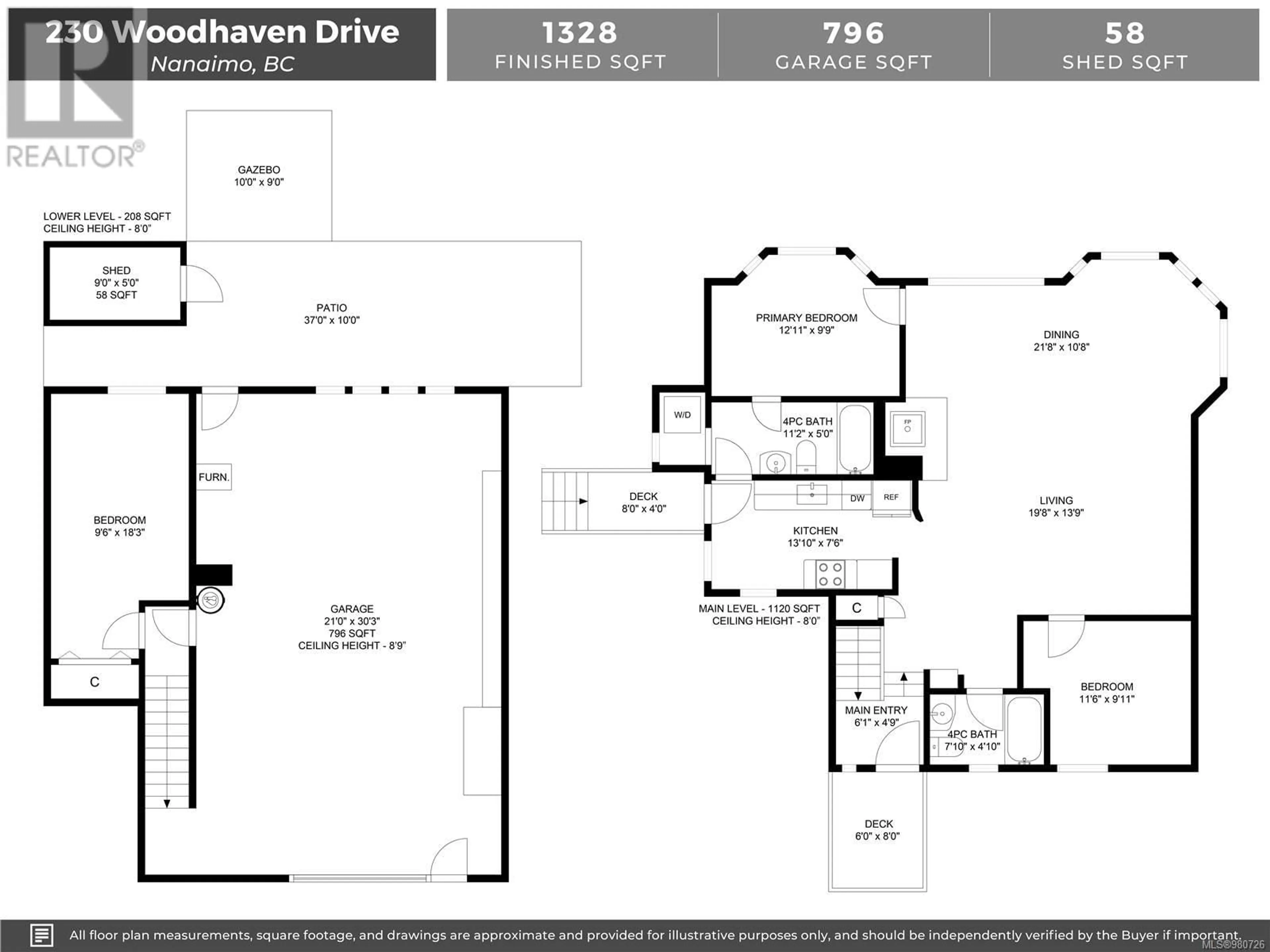 Floor plan for 230 Woodhaven Dr, Nanaimo British Columbia V9T5M1