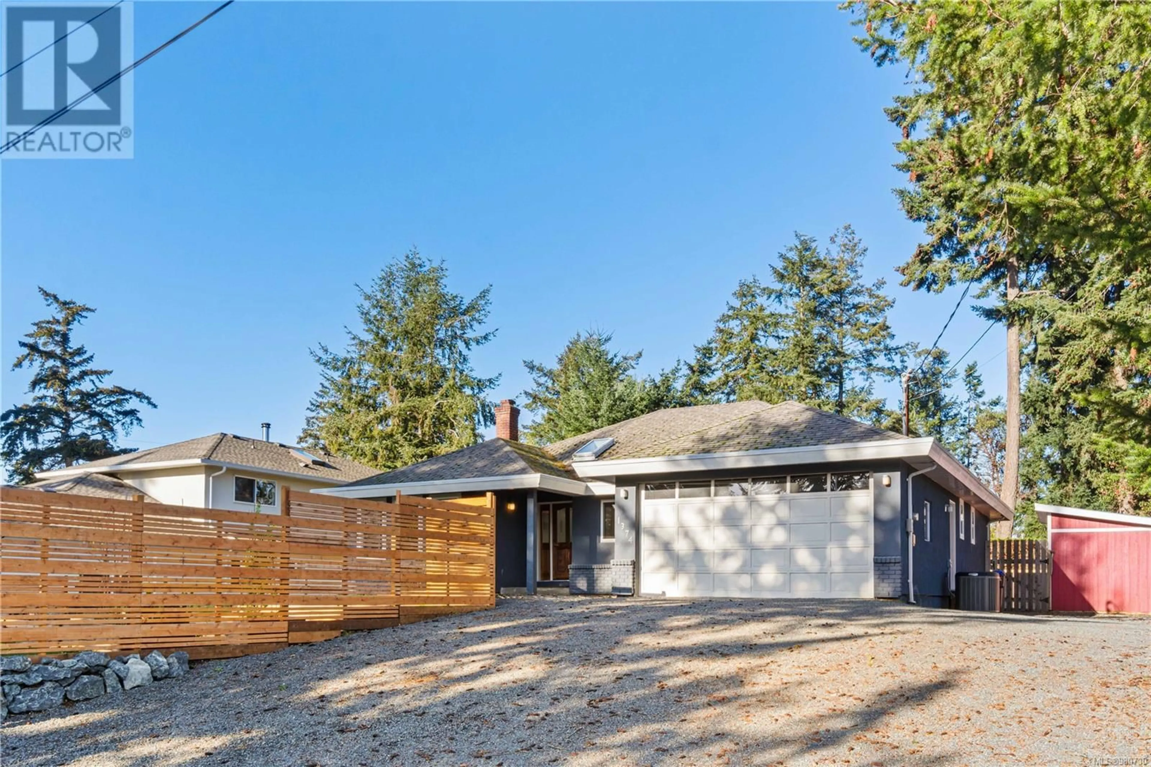 Frontside or backside of a home, the fenced backyard for 1374 Pilot Way, Nanoose Bay British Columbia V9P9B8