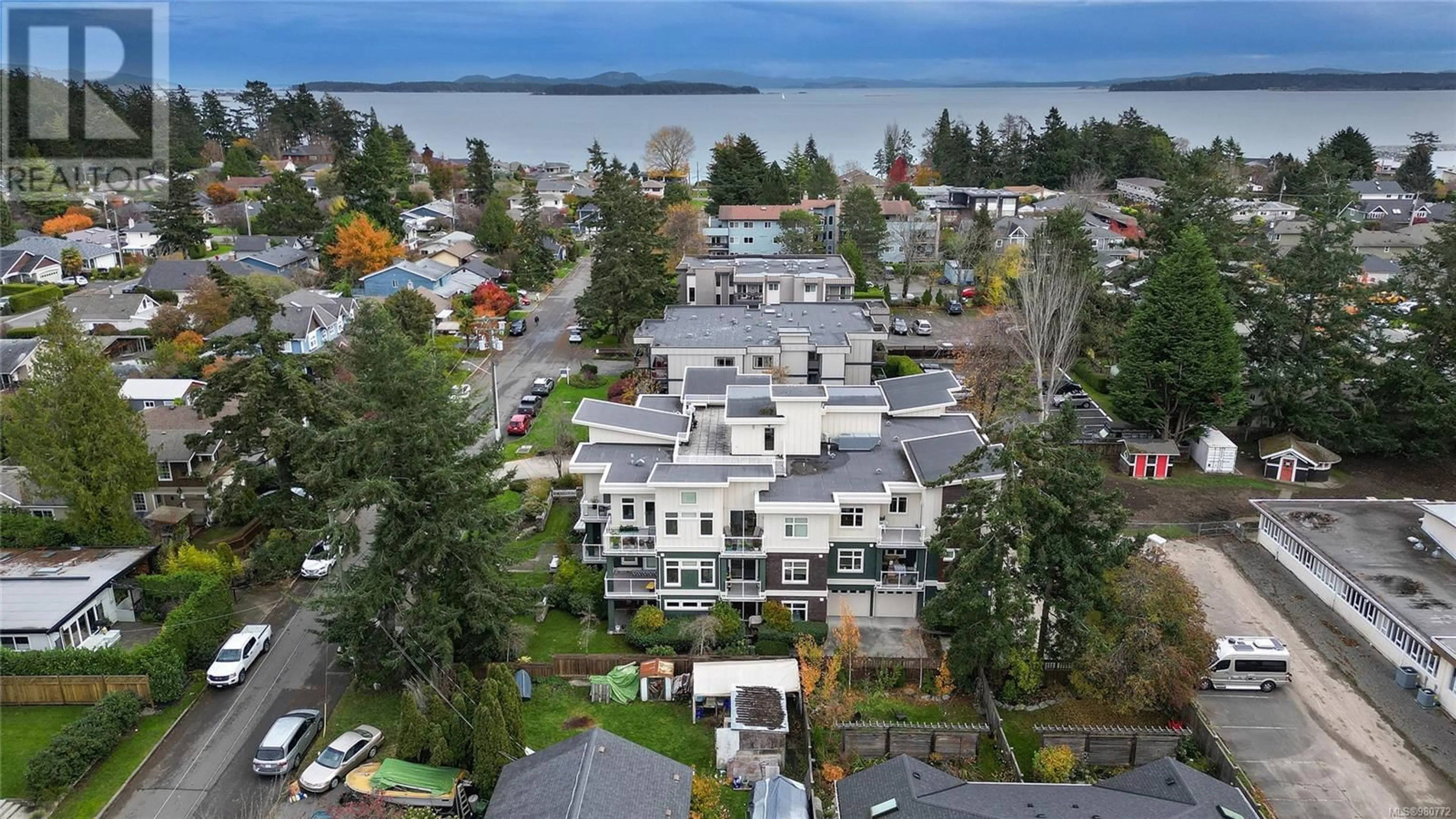 A pic from exterior of the house or condo, the street view for 201 2415 Amherst Ave, Sidney British Columbia V8L2H1