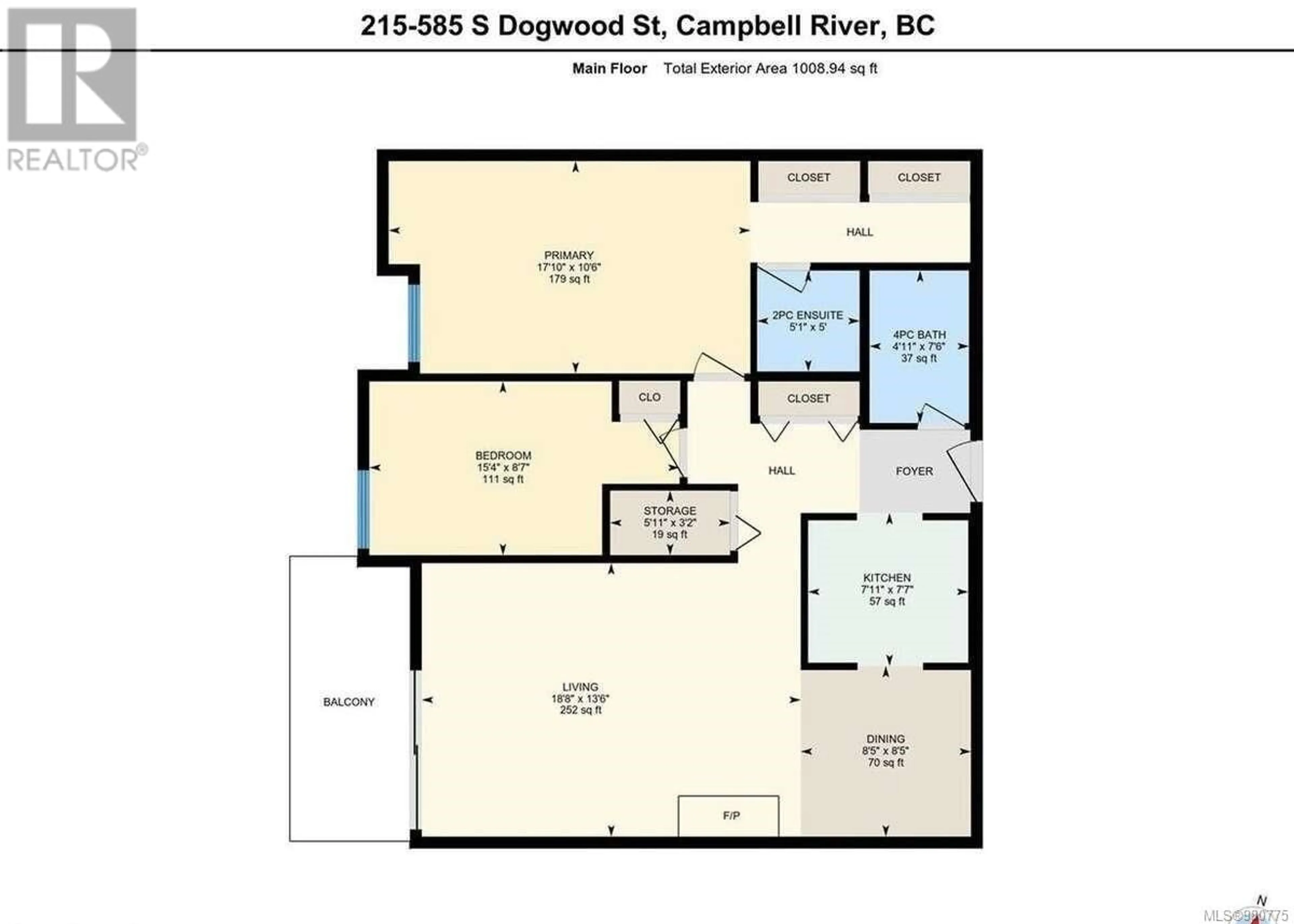 Floor plan for 215 585 Dogwood St S, Campbell River British Columbia V9W6T6