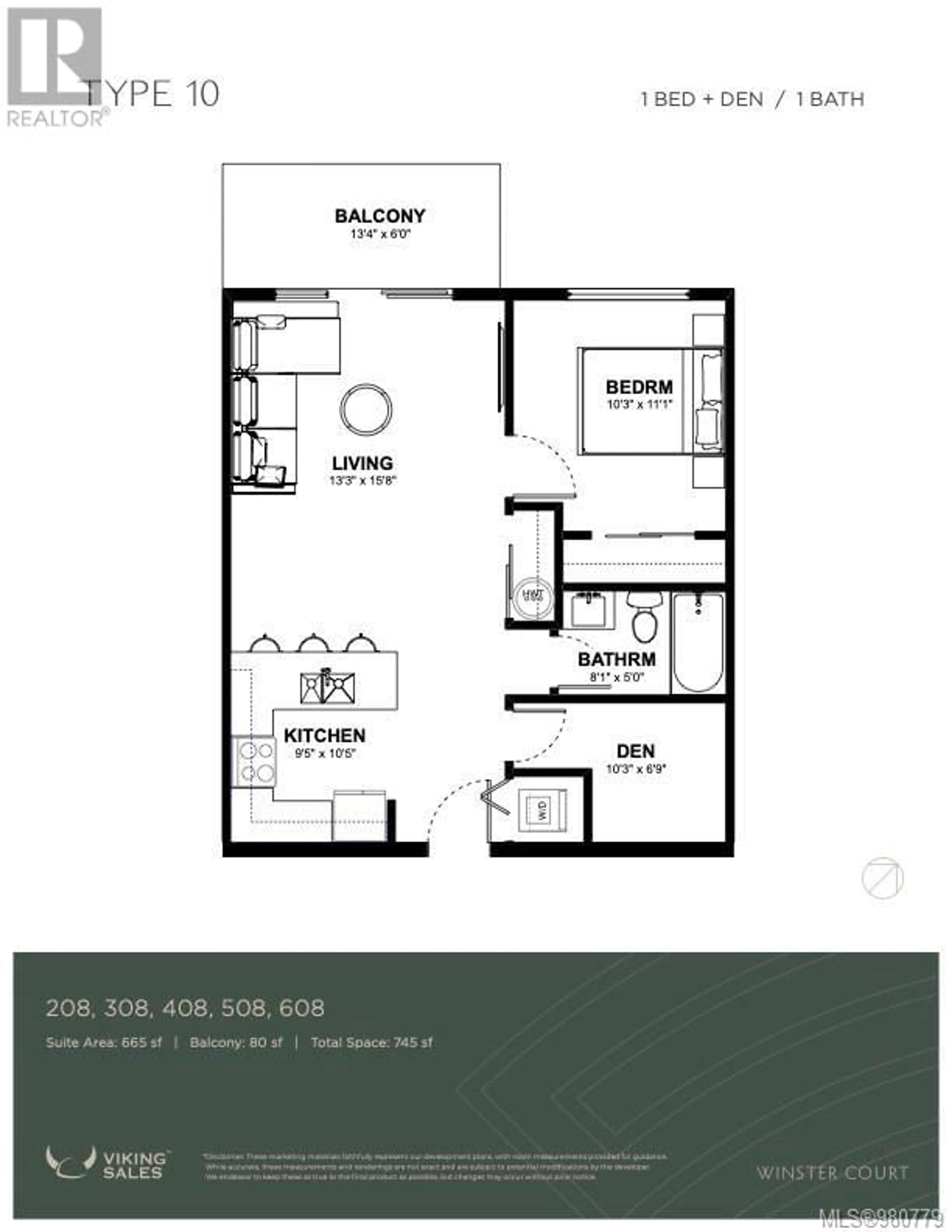 Floor plan for 608 2770 Winster Rd, Langford British Columbia V9B3P5