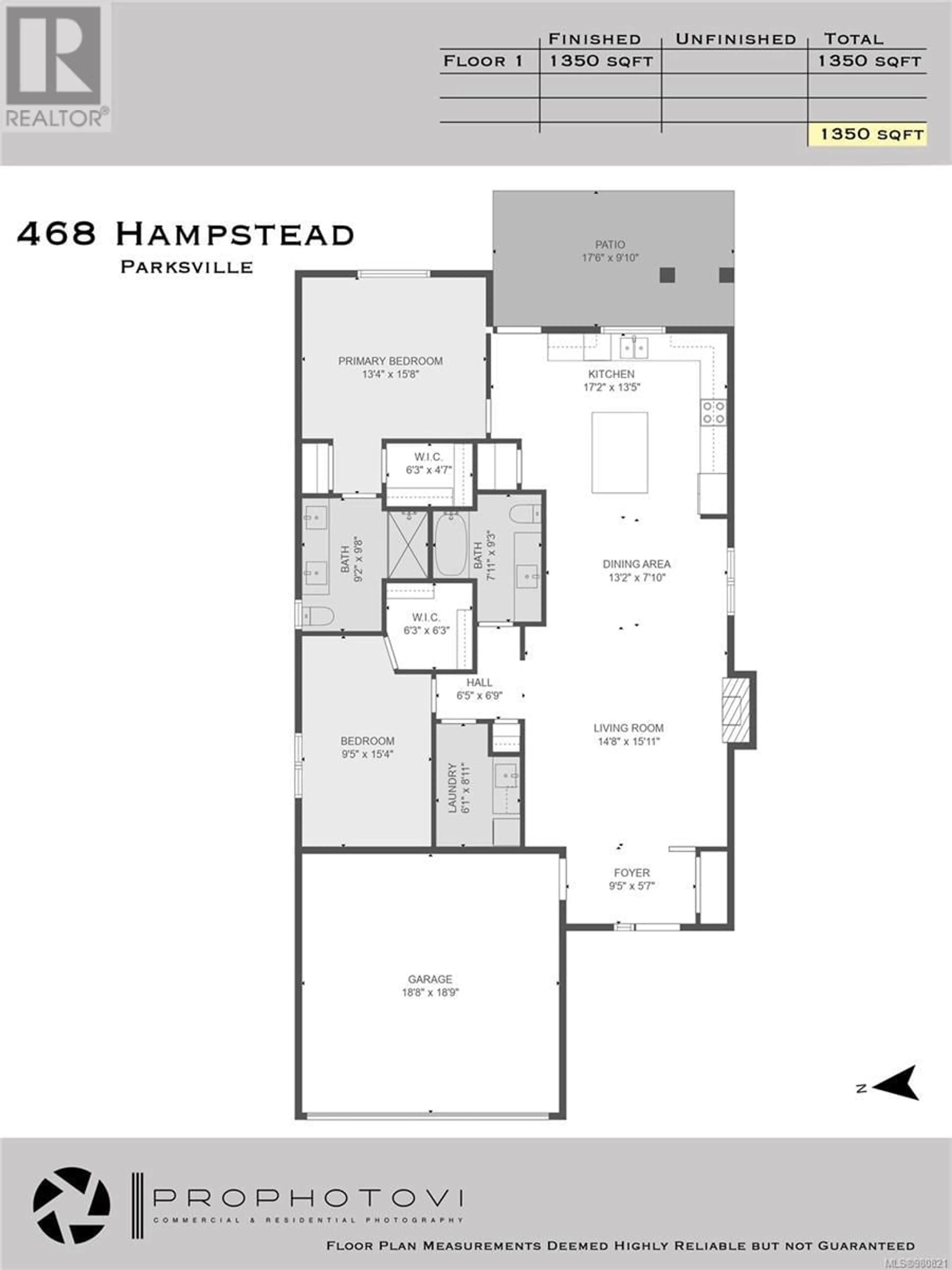 Floor plan for 468 Hampstead St, Parksville British Columbia V9P0G5