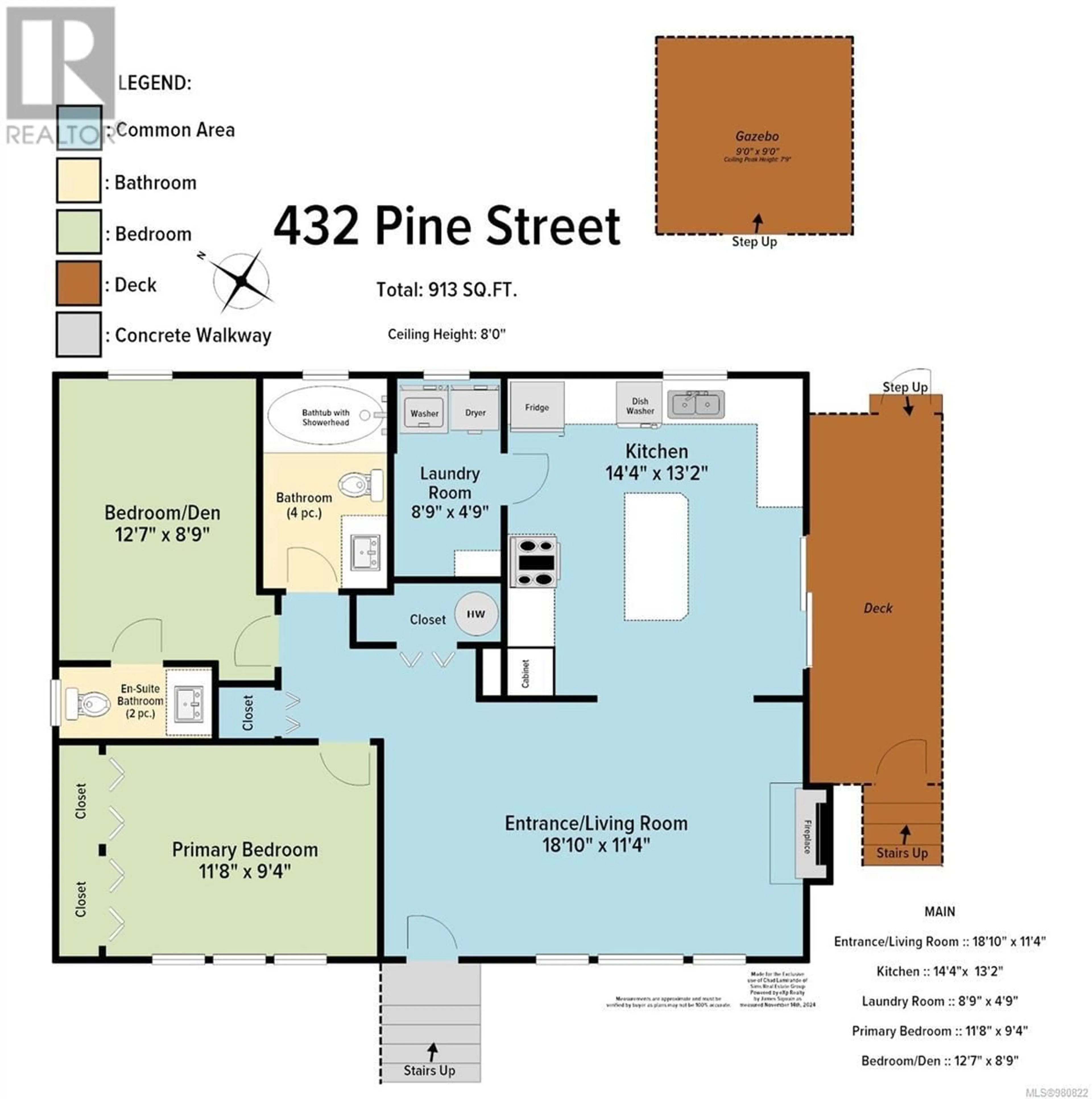 Floor plan for 432 Pine St, Nanaimo British Columbia V9R2C2