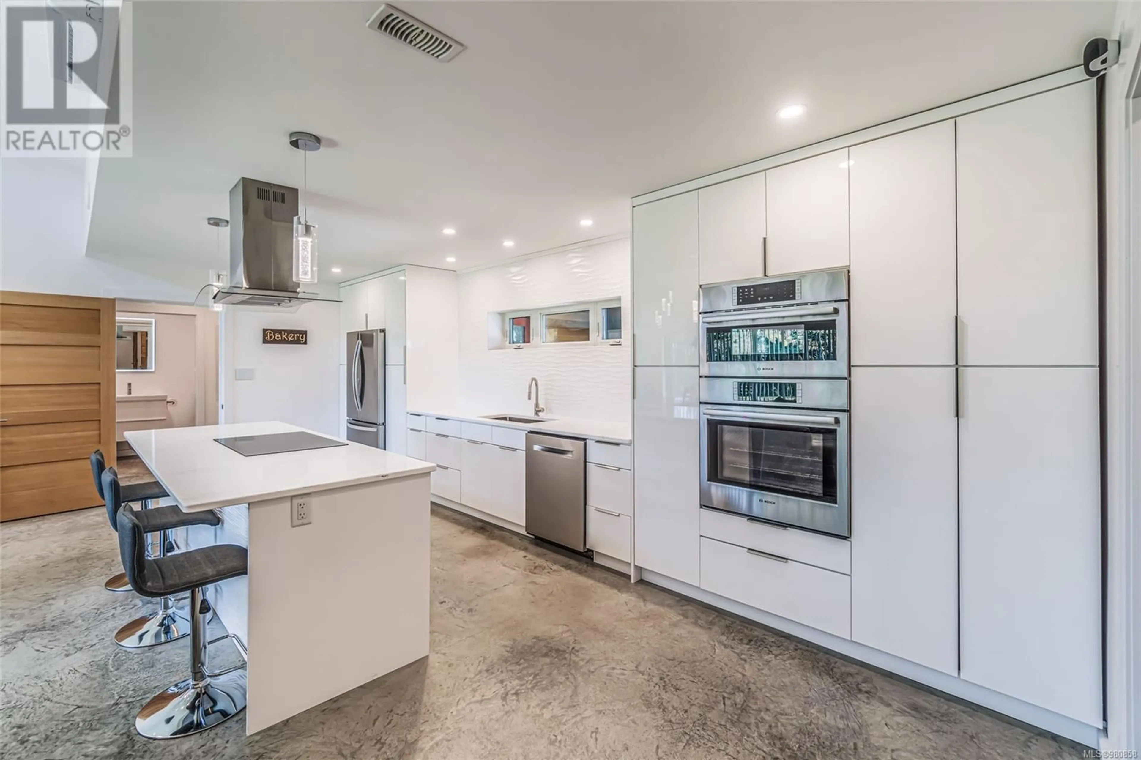 Contemporary kitchen, ceramic floors for 2359 Gould Rd E, Nanaimo British Columbia V9X1K1