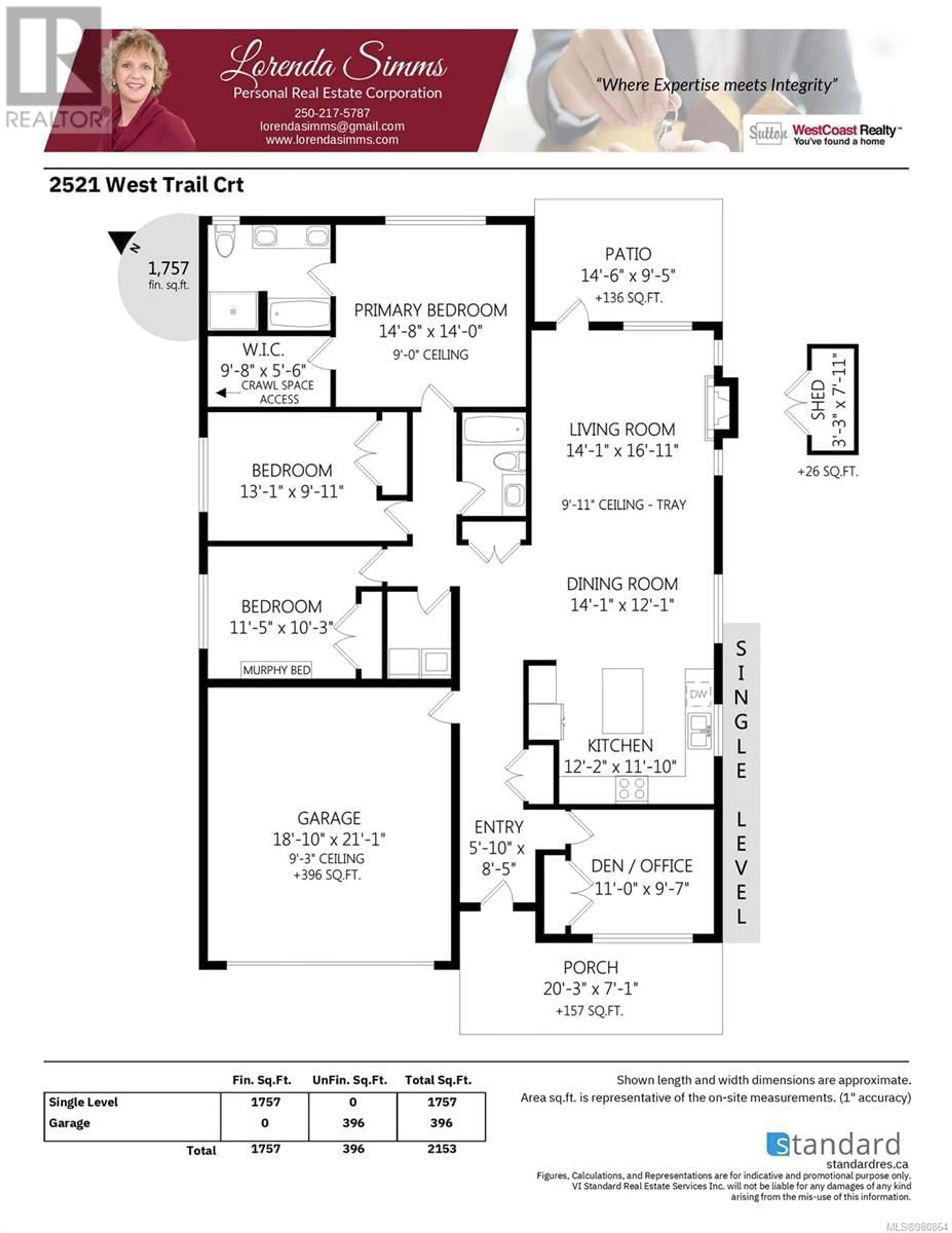 Floor plan for 2521 West Trail Crt, Sooke British Columbia V9Z0L2