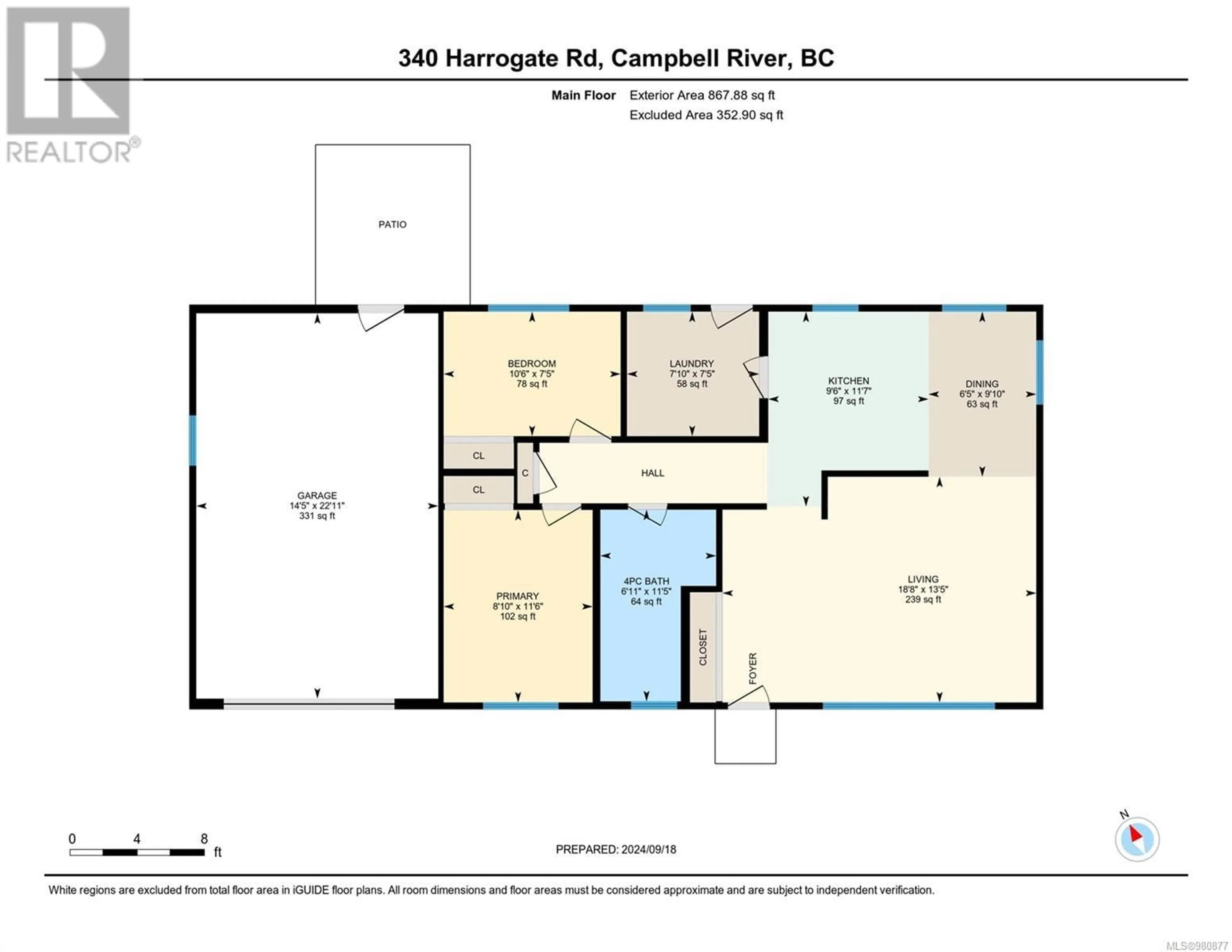 Floor plan for 340 Harrogate Rd, Campbell River British Columbia V9W1V9