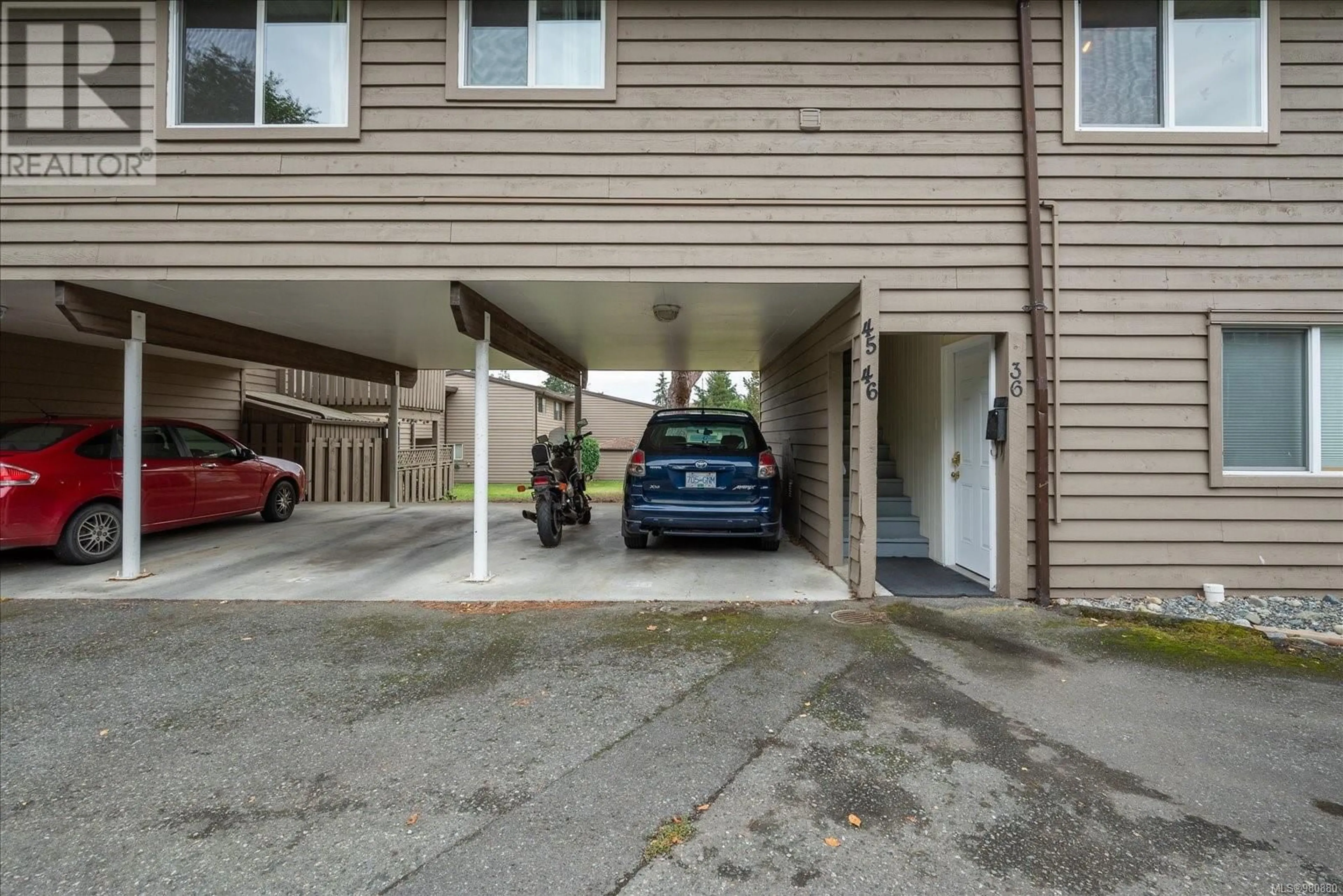 A pic from exterior of the house or condo, the street view for 46 25 Pryde Ave, Nanaimo British Columbia V9S4R5