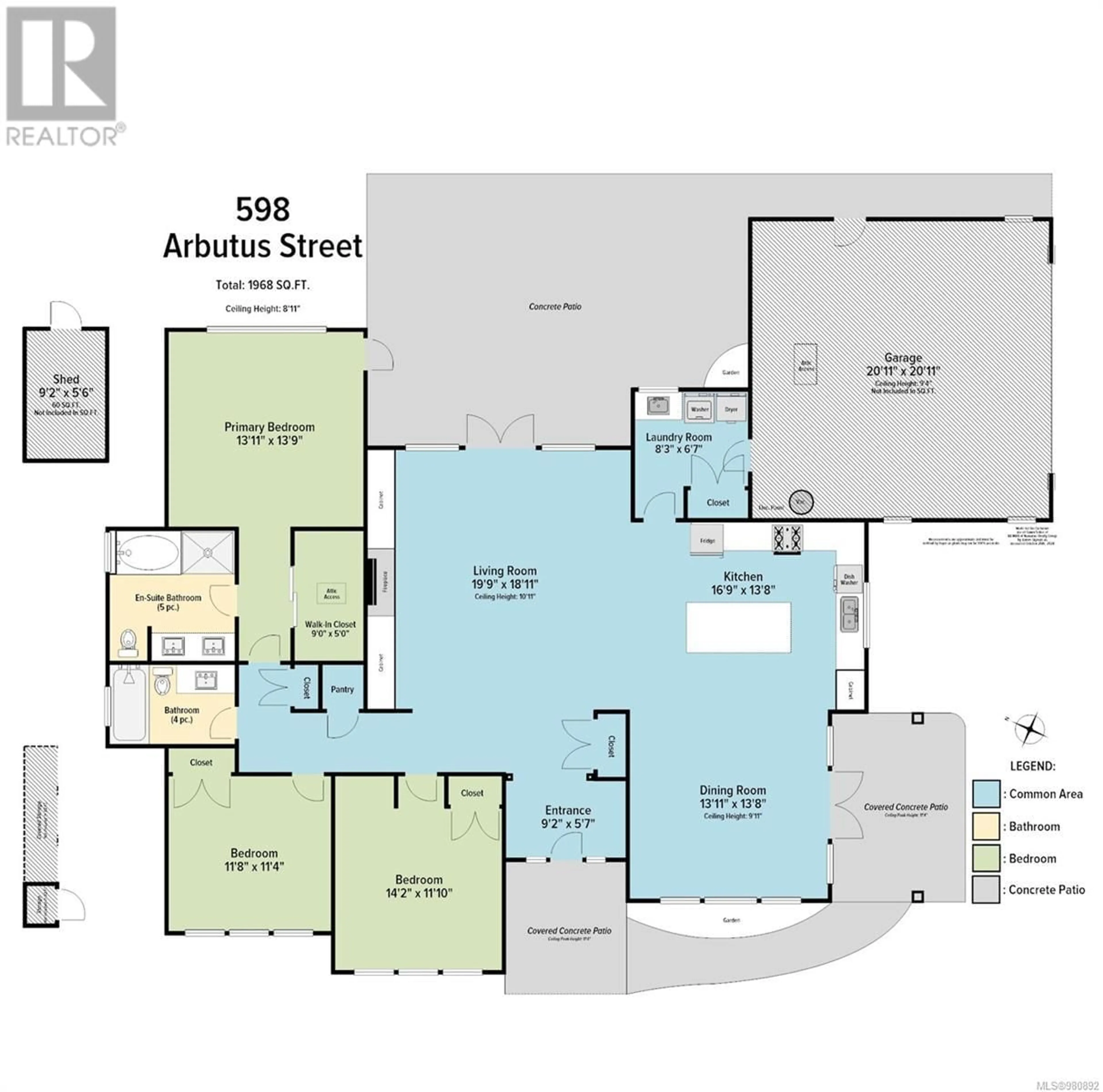 Floor plan for 598 Arbutus St, Qualicum Beach British Columbia V9K1K6