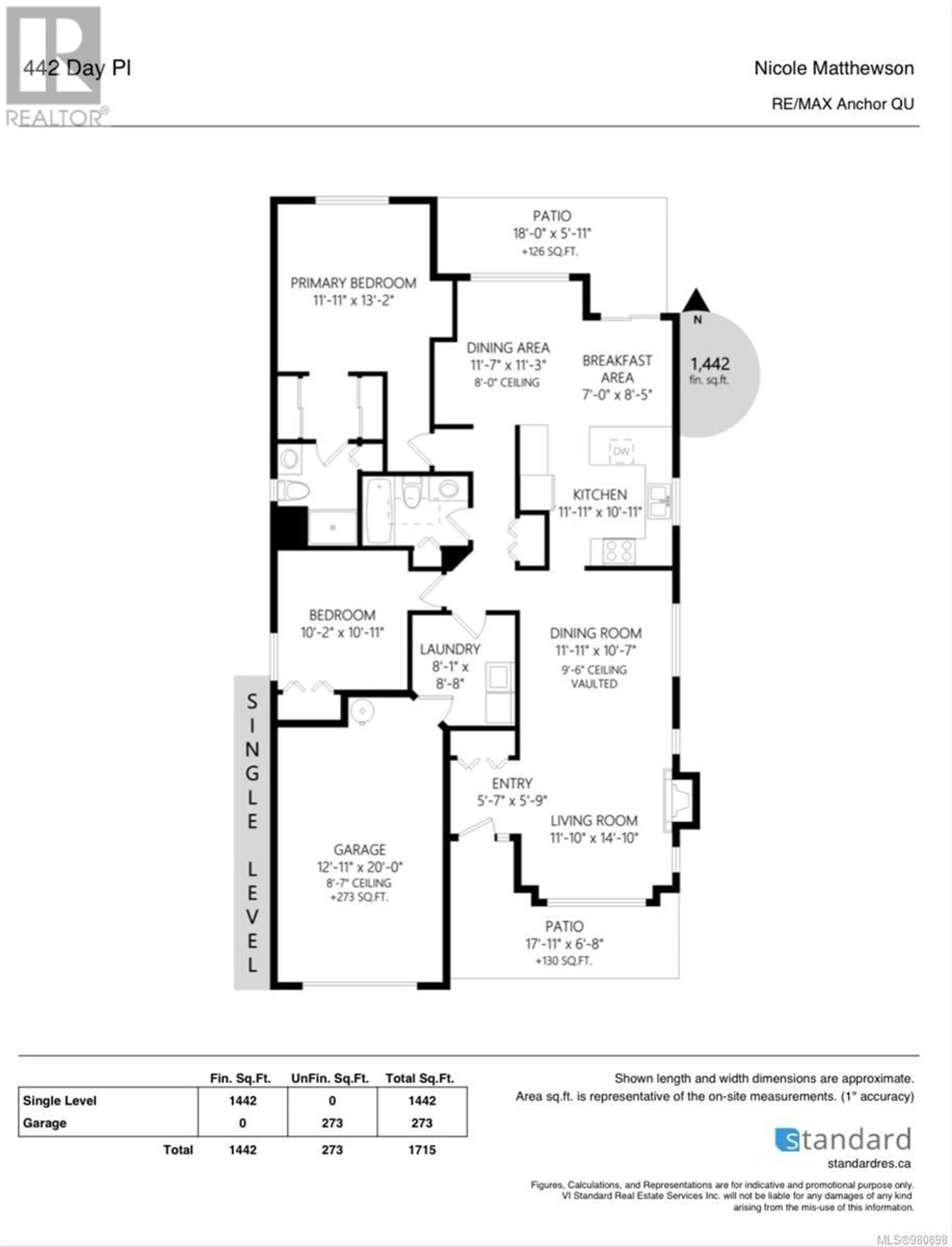 Floor plan for 442 Day Pl, Parksville British Columbia V9P1Z6