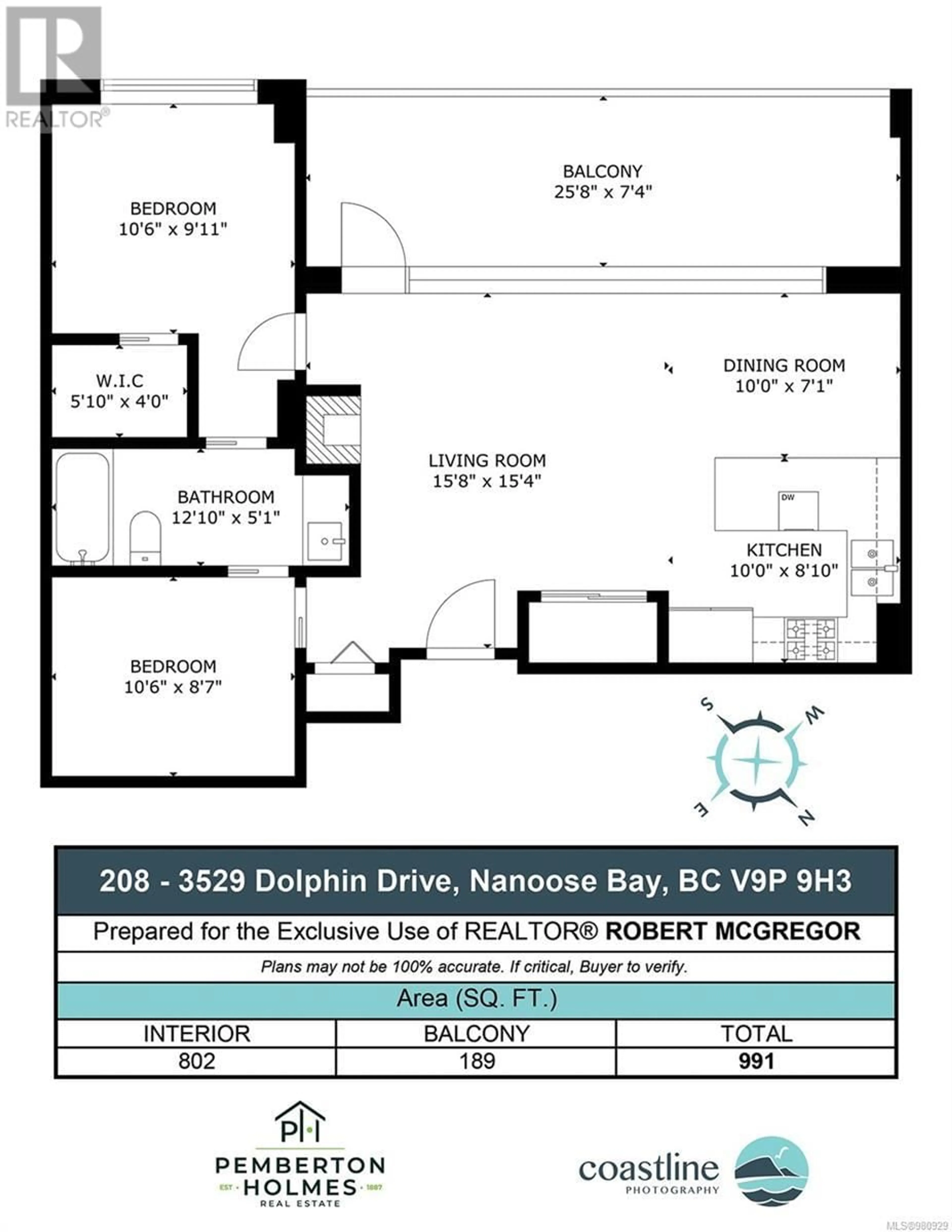 Floor plan for 208 3529 Dolphin Dr, Nanoose Bay British Columbia V9P9J7