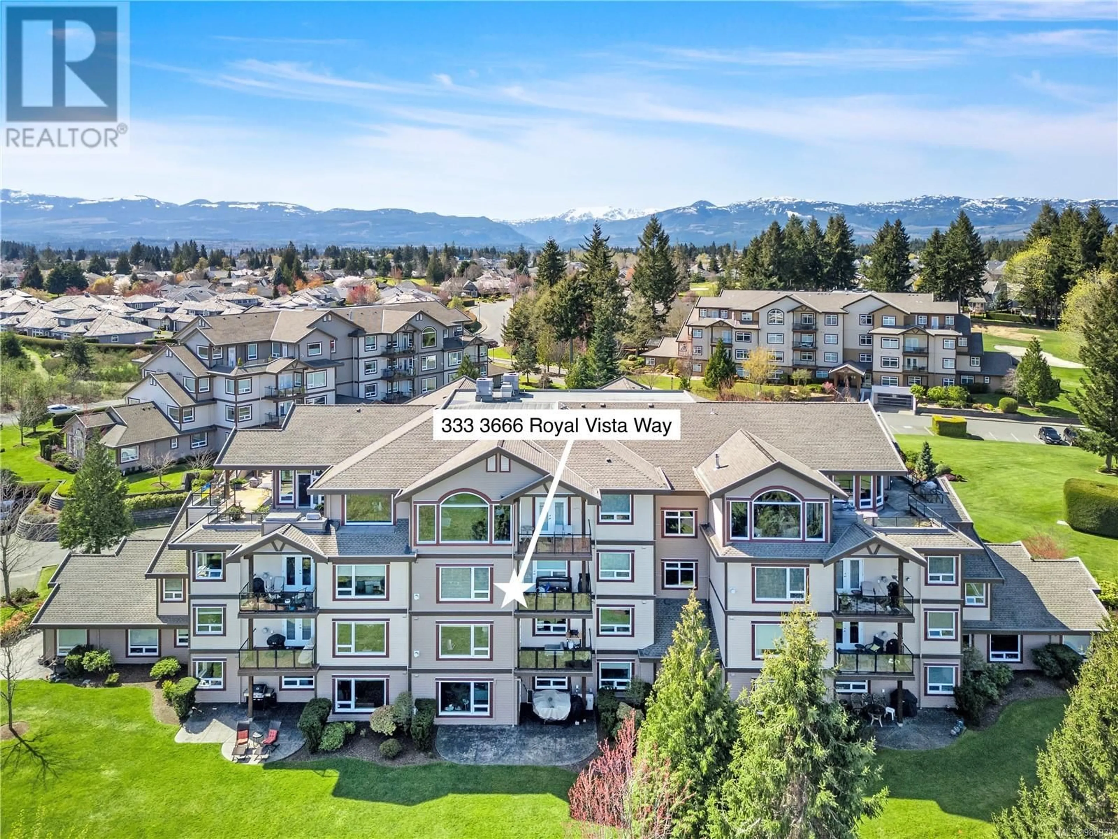 A pic from exterior of the house or condo, the view of mountain for 333 3666 Royal Vista Way, Courtenay British Columbia V9N9X7