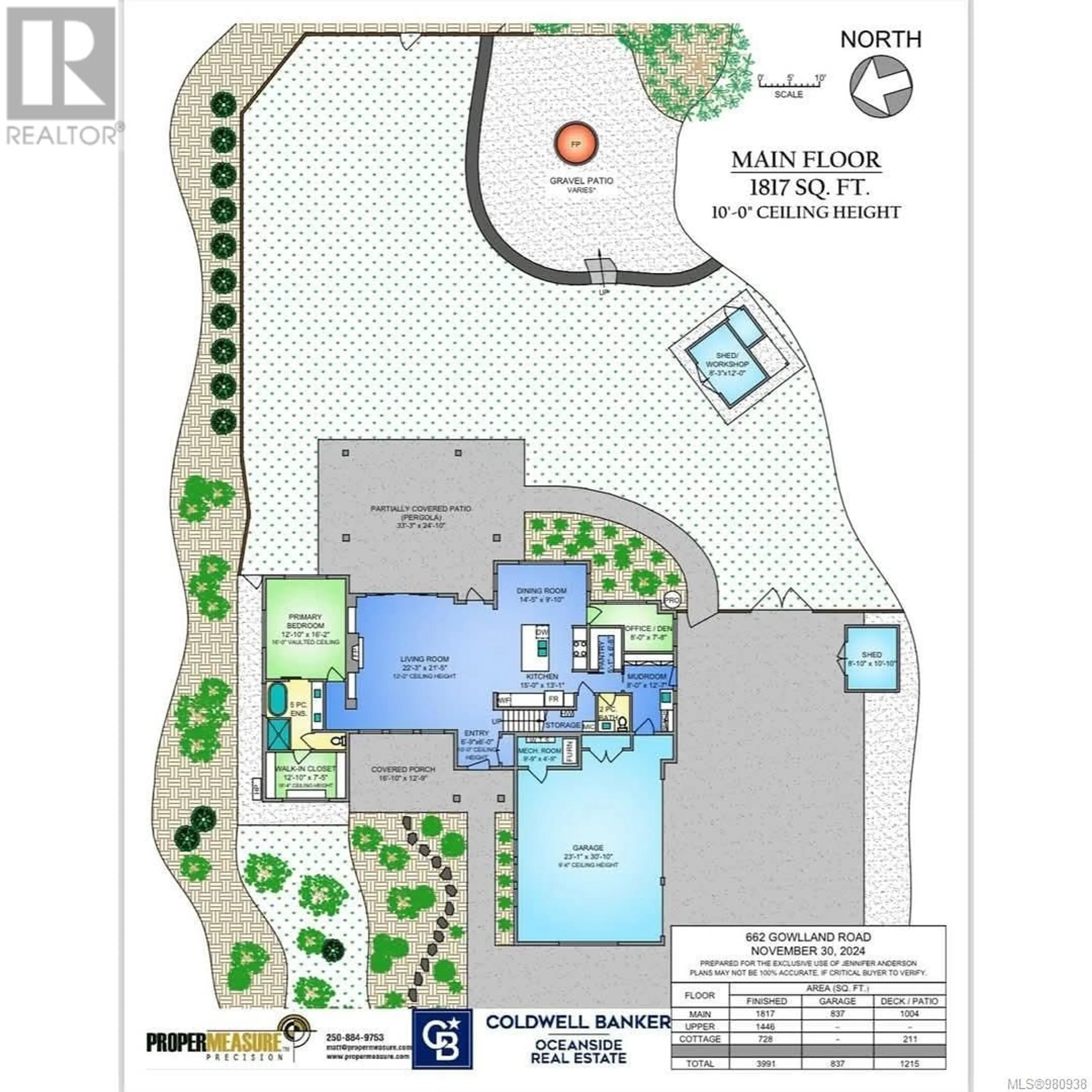 Floor plan for 662 Gowlland Rd, Highlands British Columbia V9B6G5