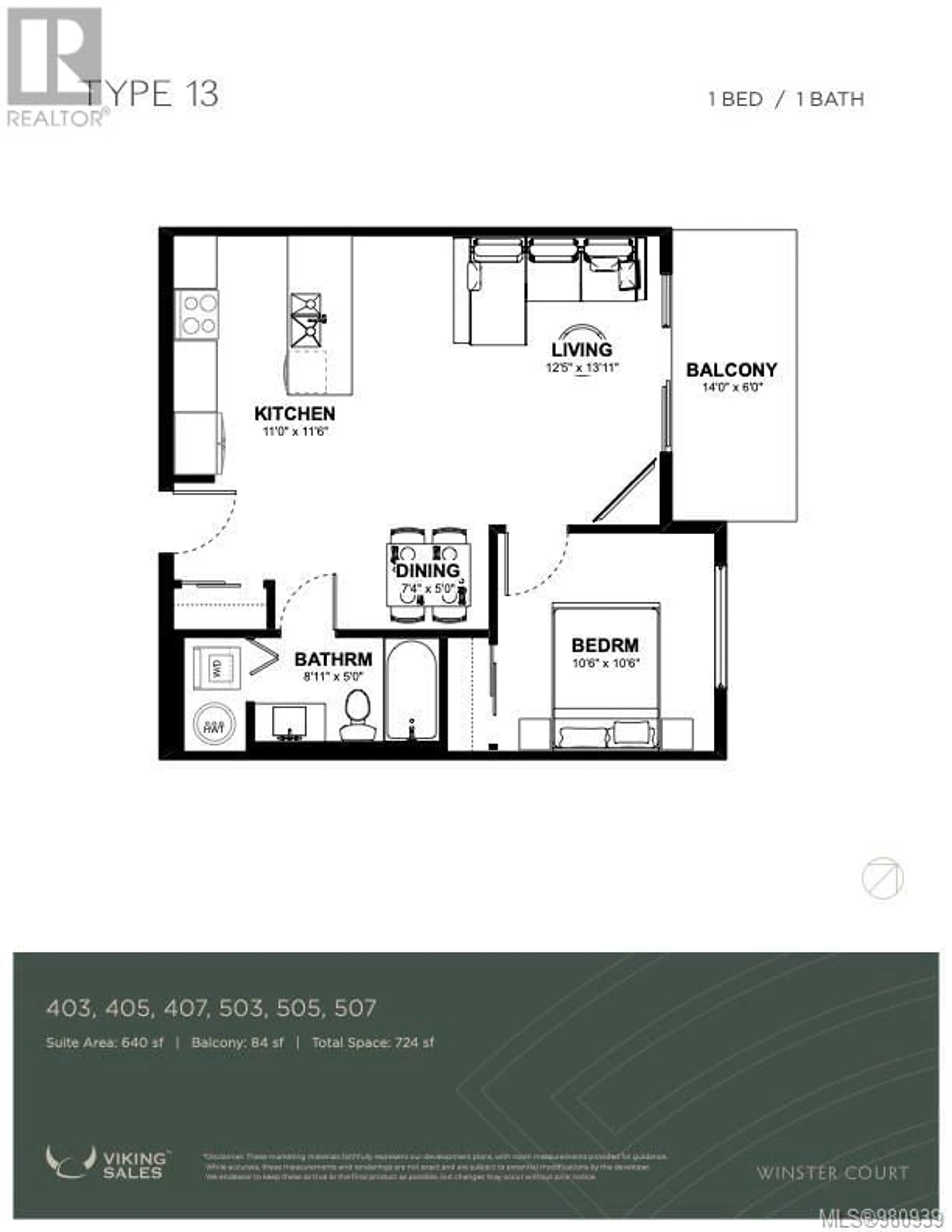 Floor plan for 503 2770 Winster Rd, Langford British Columbia V9B3P5