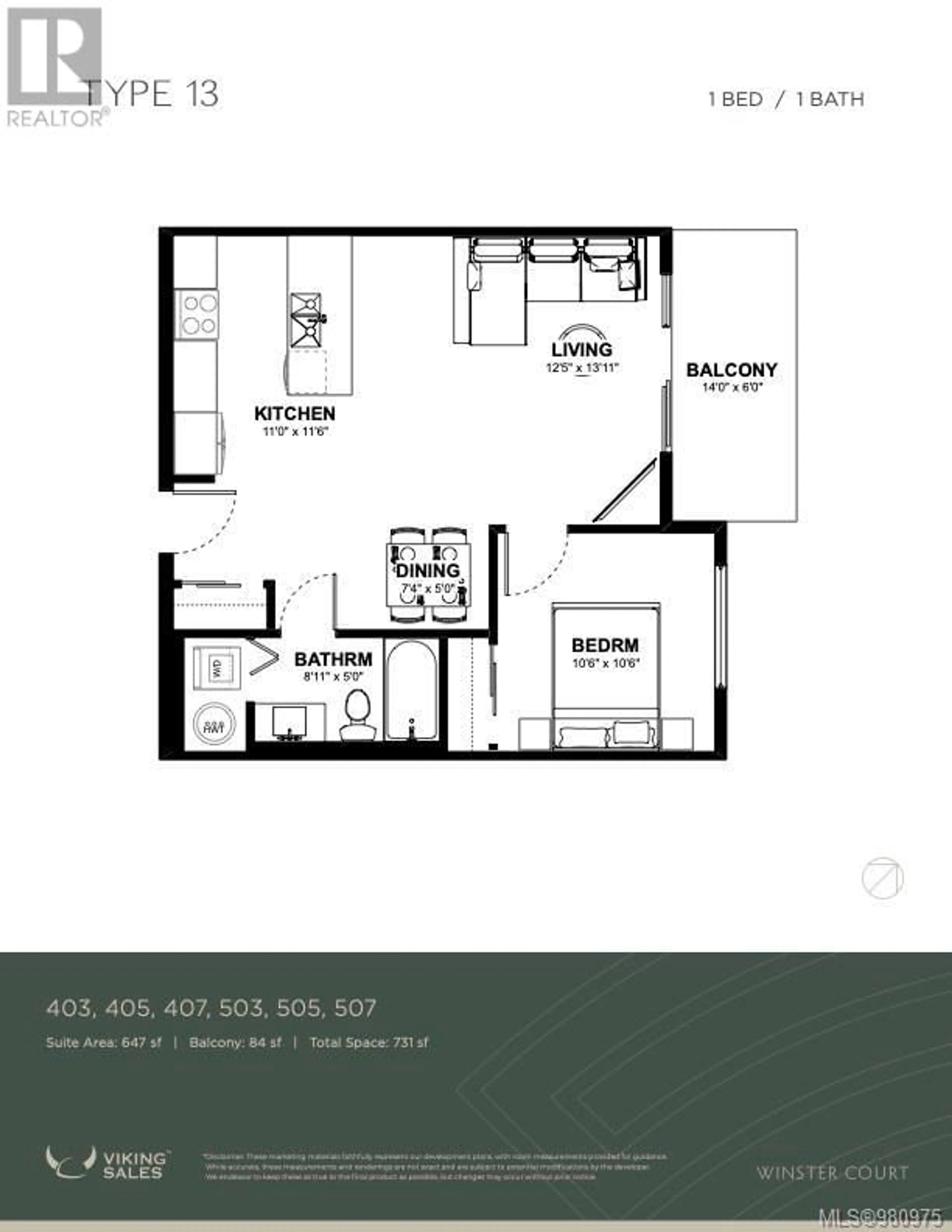 Floor plan for 505 2770 Winster Rd, Langford British Columbia V9B3P5