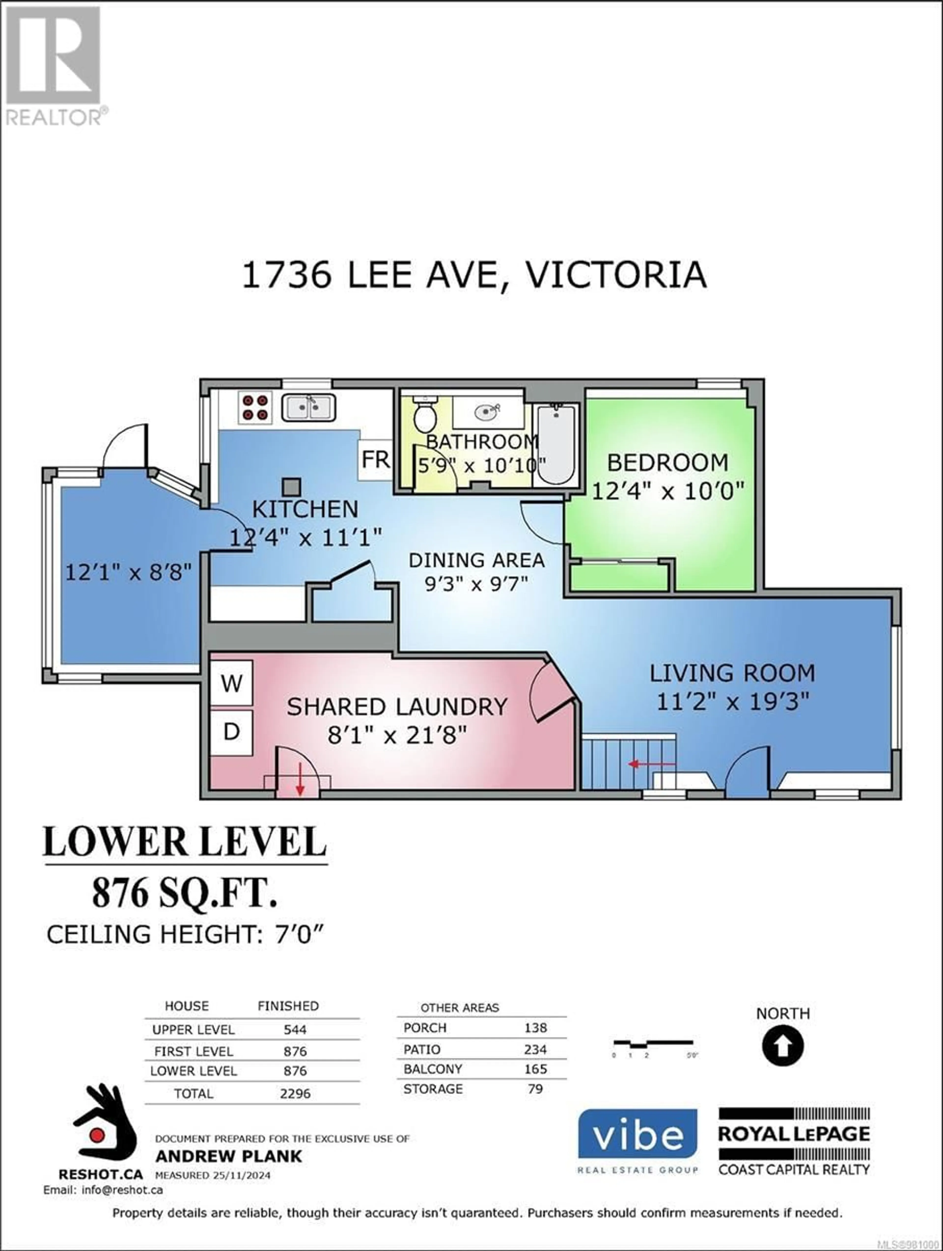 Floor plan for 1736 Lee Ave, Victoria British Columbia V8R4W7