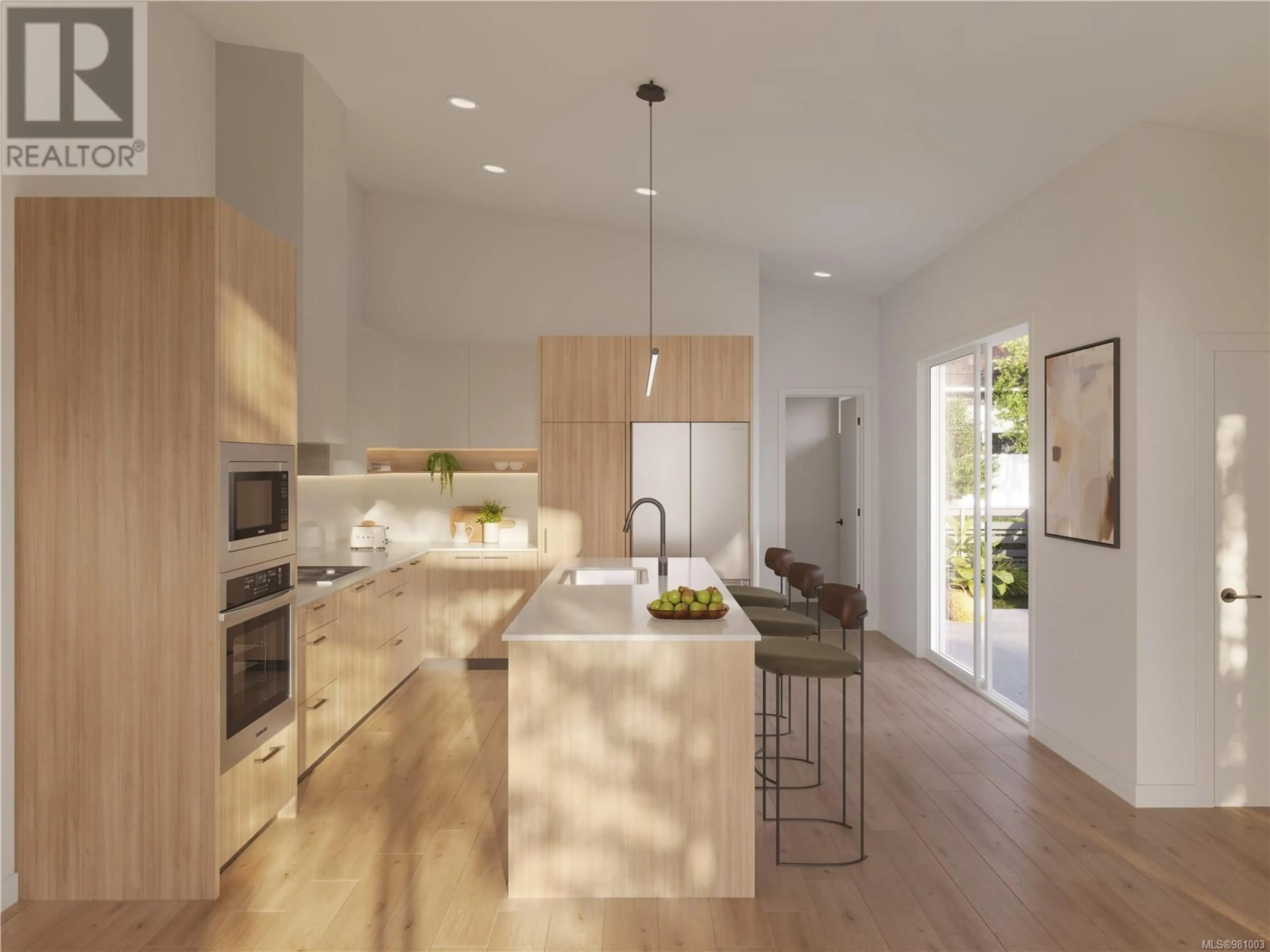 Contemporary kitchen, wood/laminate floor for 4 - 3638 RESTORATION WAY, Colwood British Columbia V9C0R9