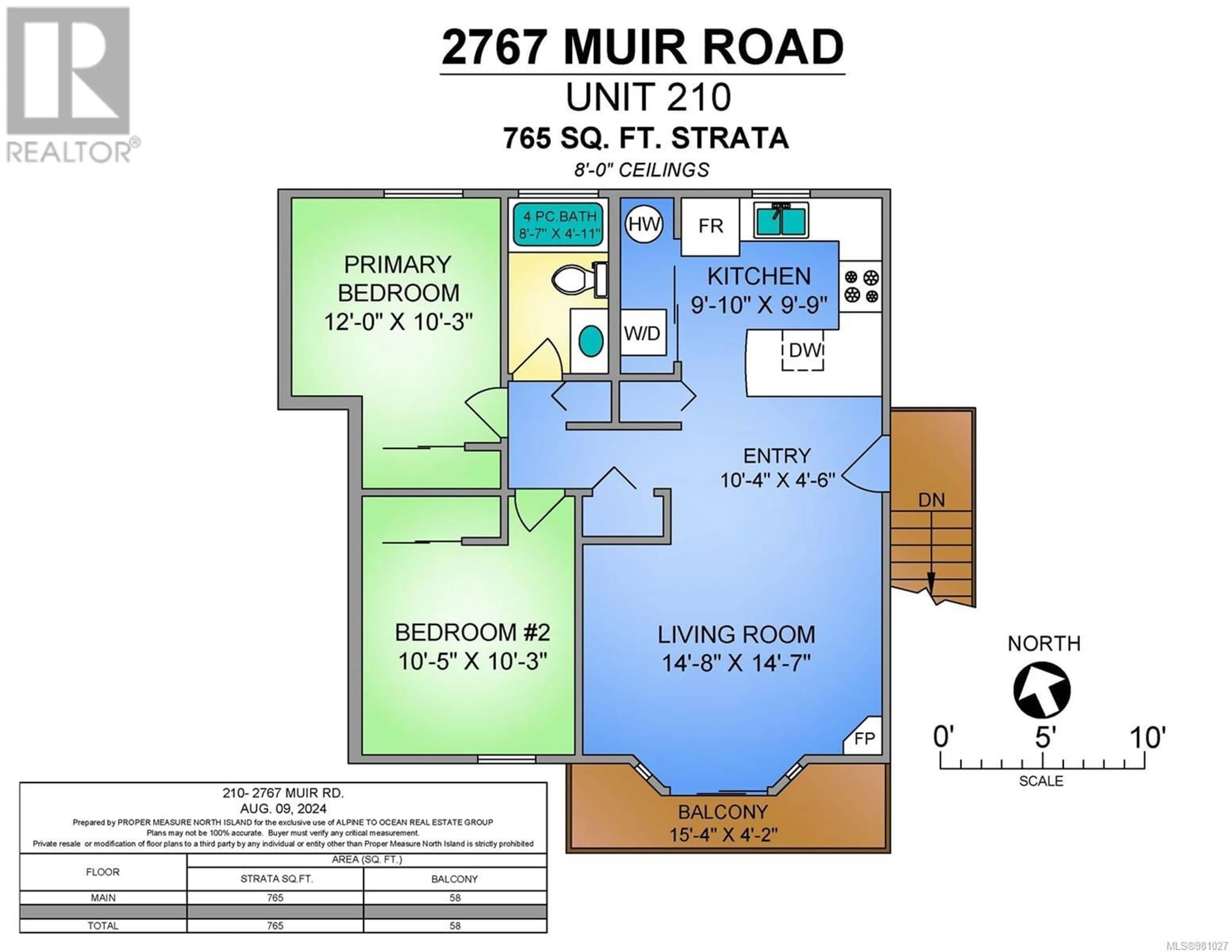 Floor plan for 210 2767 Muir Rd, Courtenay British Columbia V9M9A1