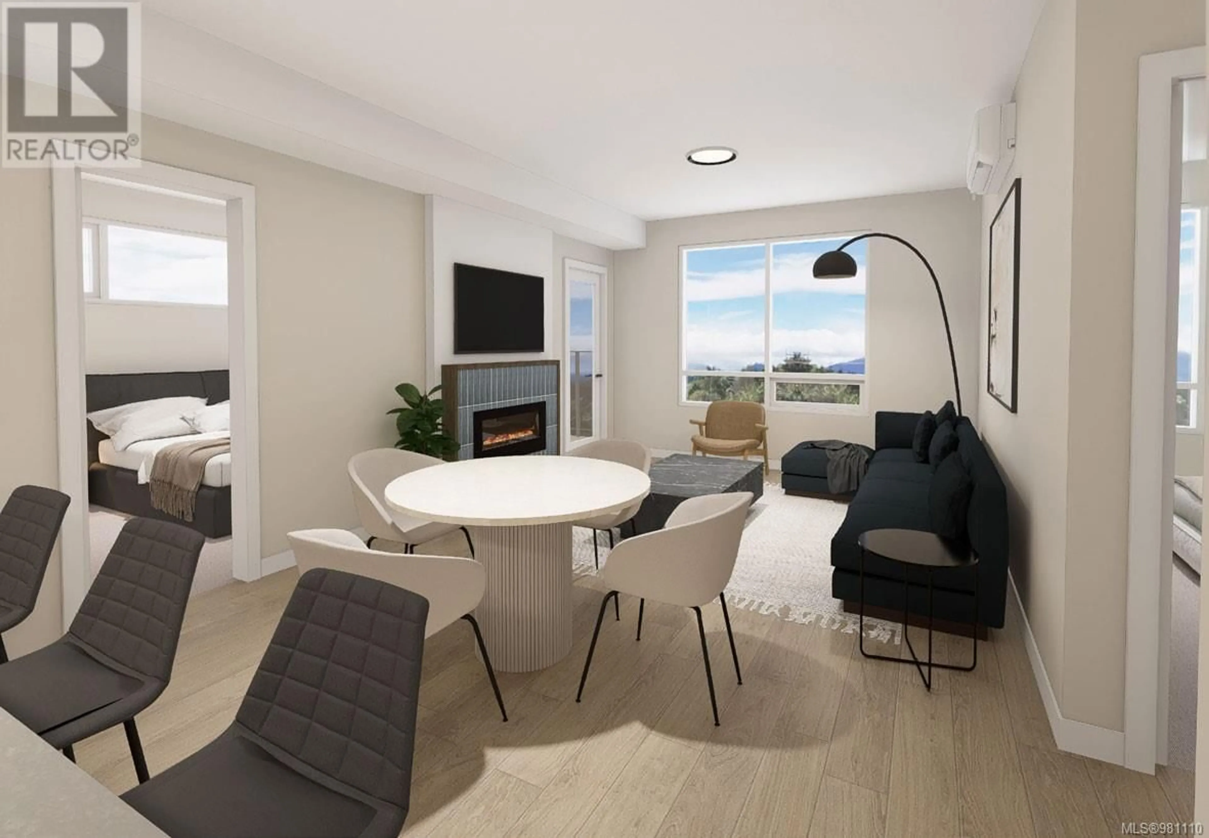 Living room with furniture, wood/laminate floor for 301 - 2881 LEIGH ROAD, Langford British Columbia V9B4G5