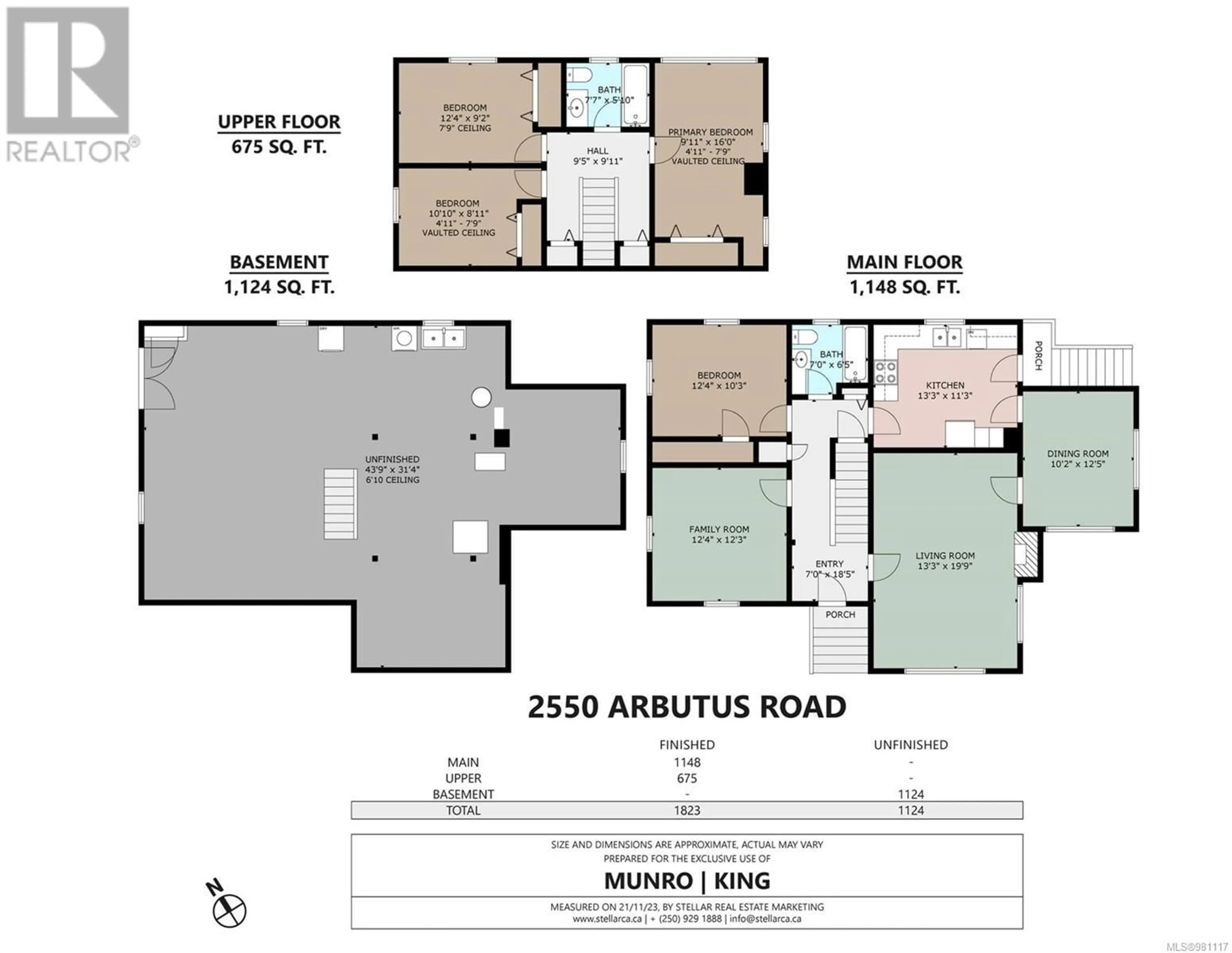 Floor plan for 2550 Arbutus Rd, Saanich British Columbia V8N1W2