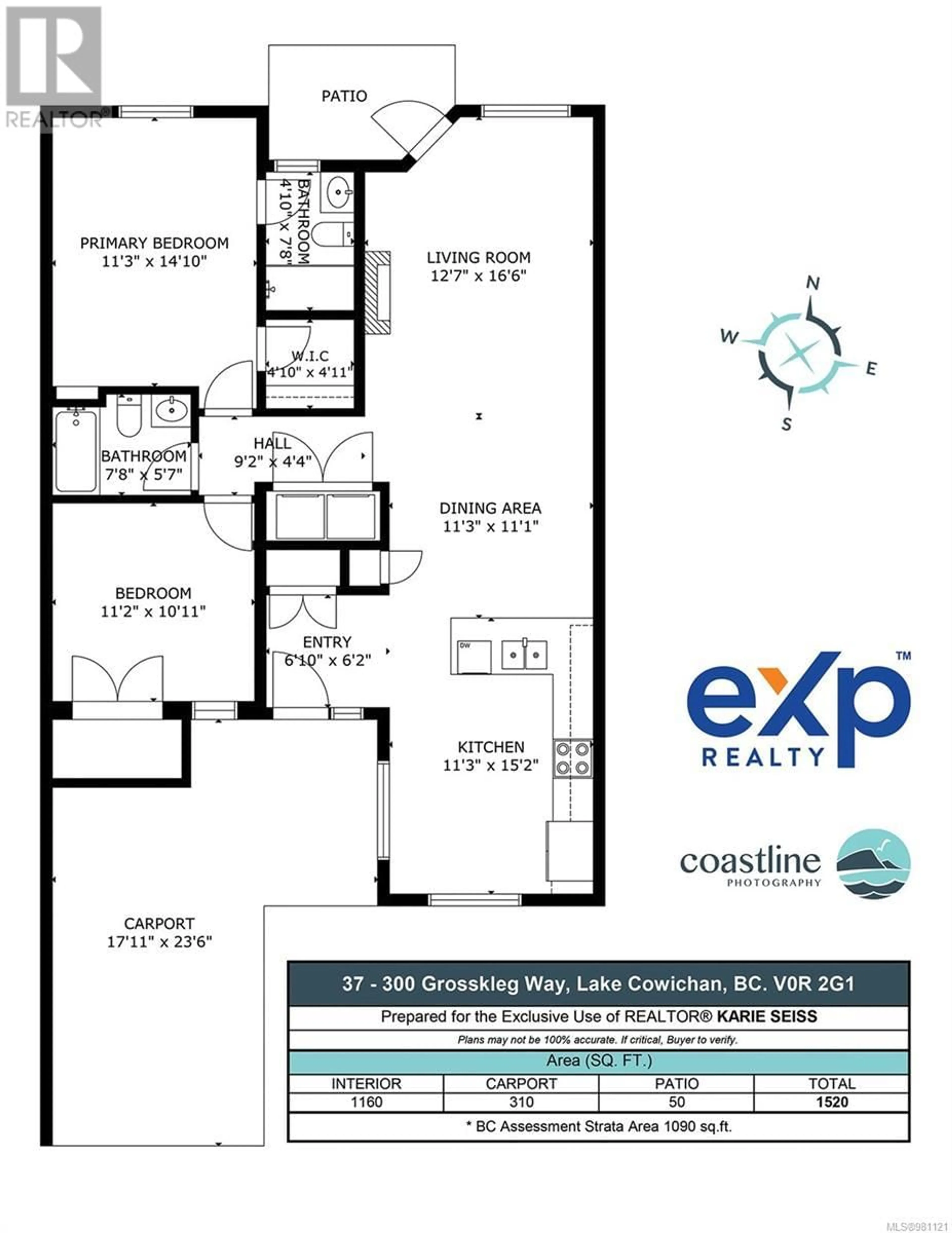 Floor plan for 37 300 Grosskleg Way, Lake Cowichan British Columbia V0R2G1