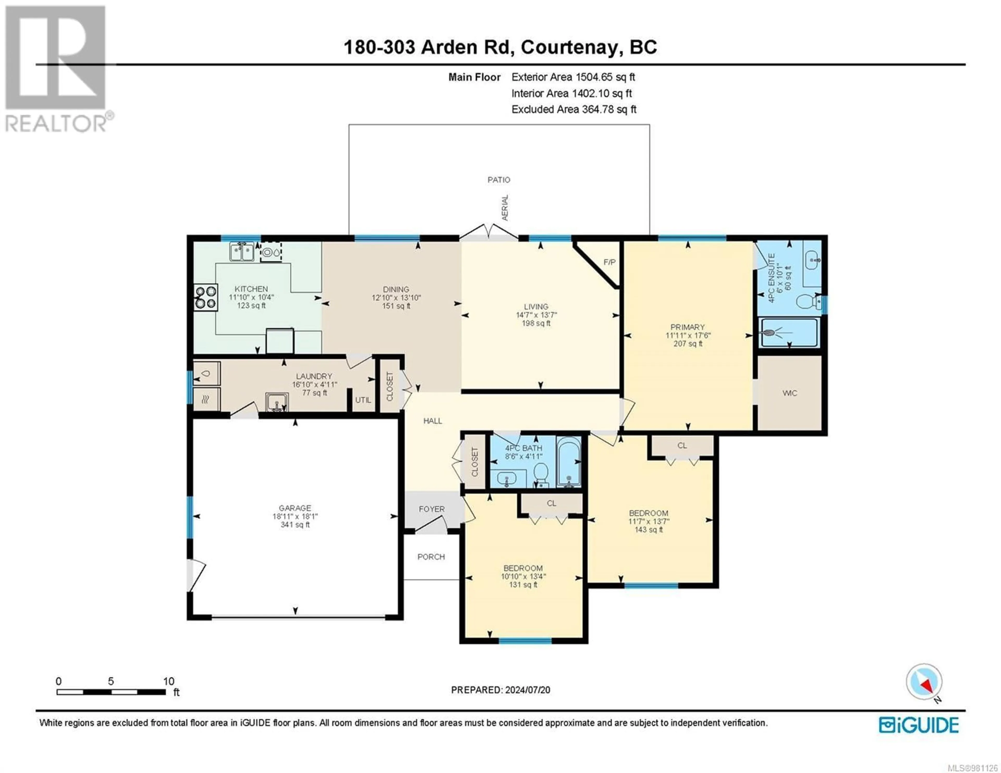 Floor plan for 180 303 Arden Rd, Courtenay British Columbia V9N0A8