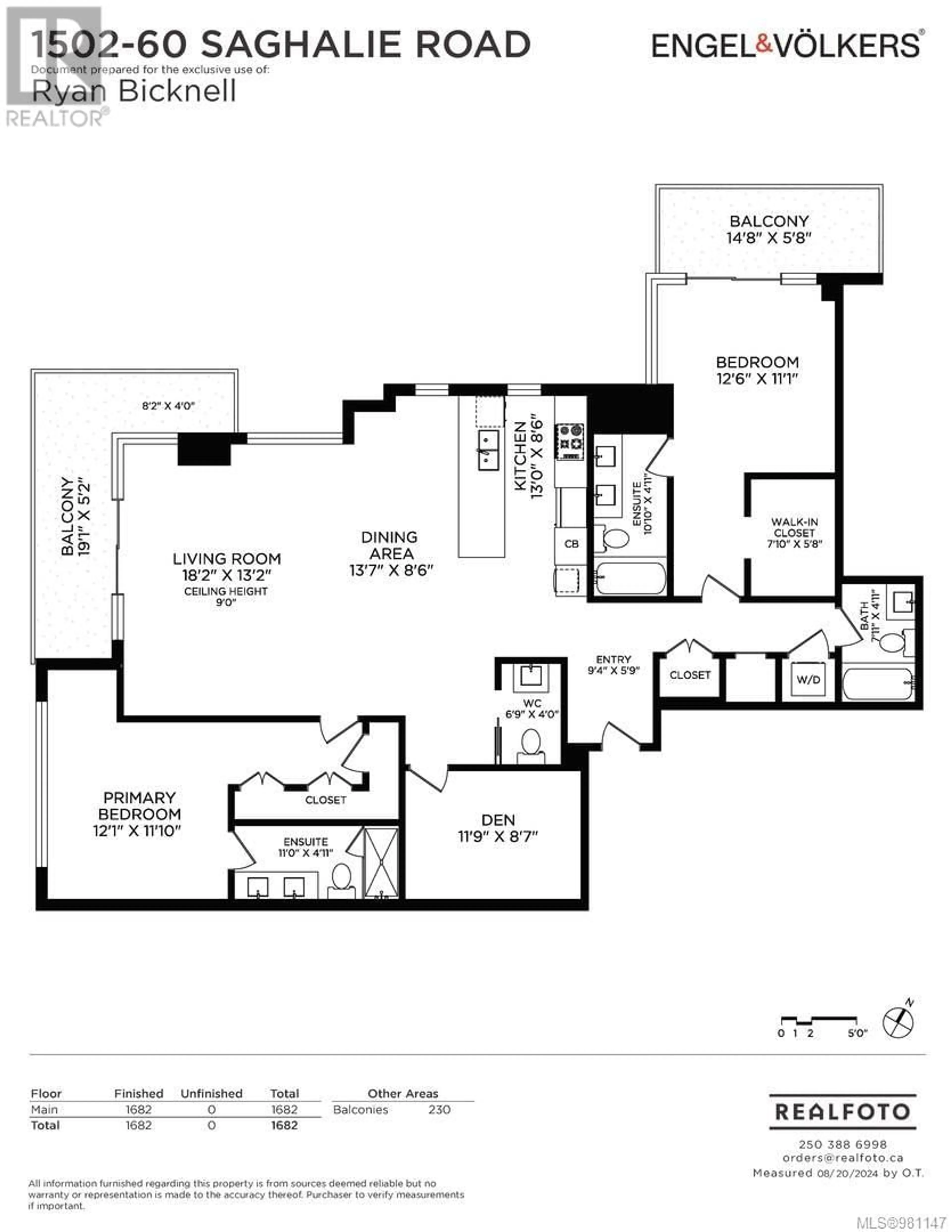 Floor plan for 1502 60 Saghalie Rd, Victoria British Columbia V9A0H1