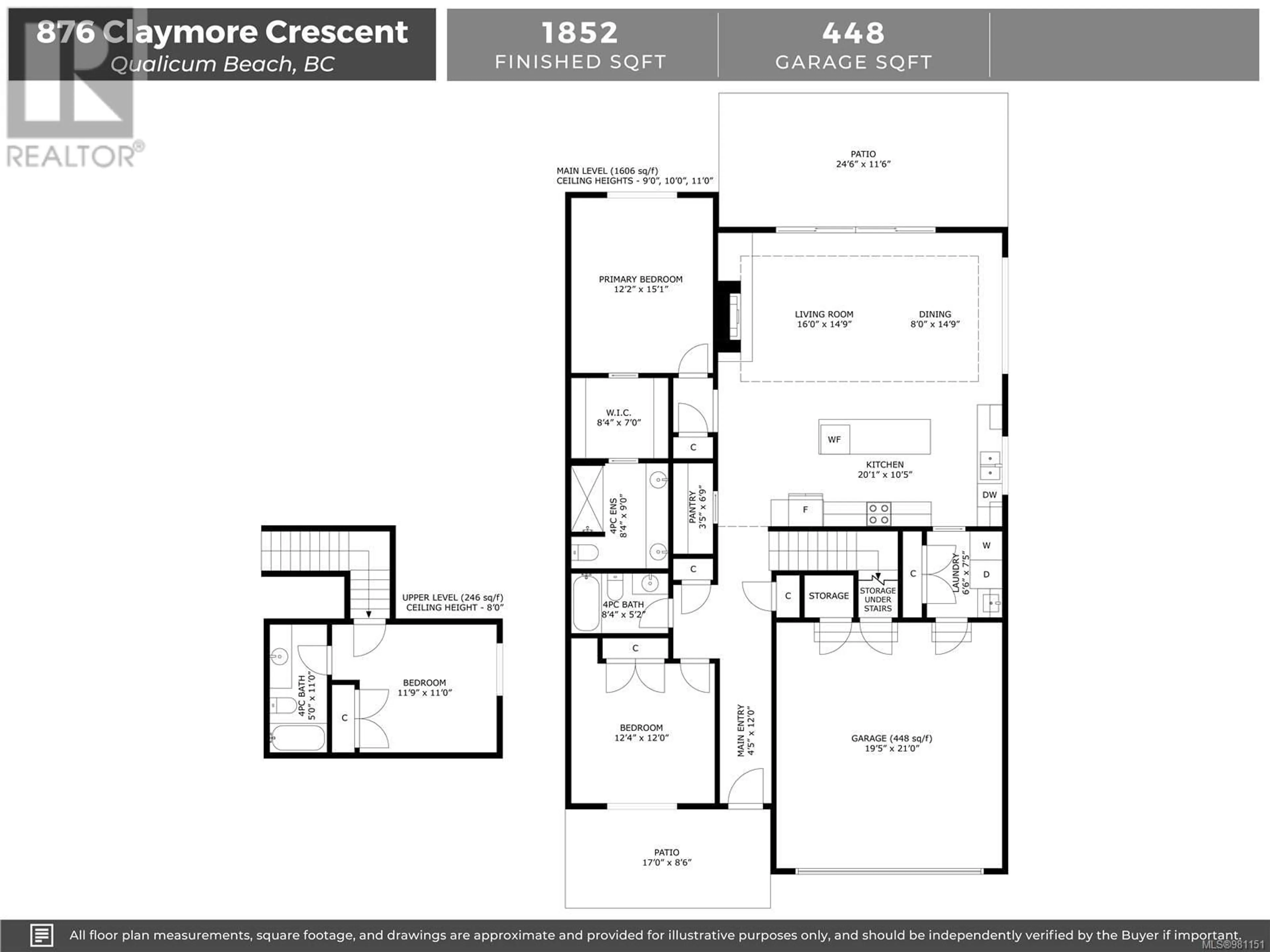 Floor plan for 876 Claymore Cres, Qualicum Beach British Columbia V9K2T6