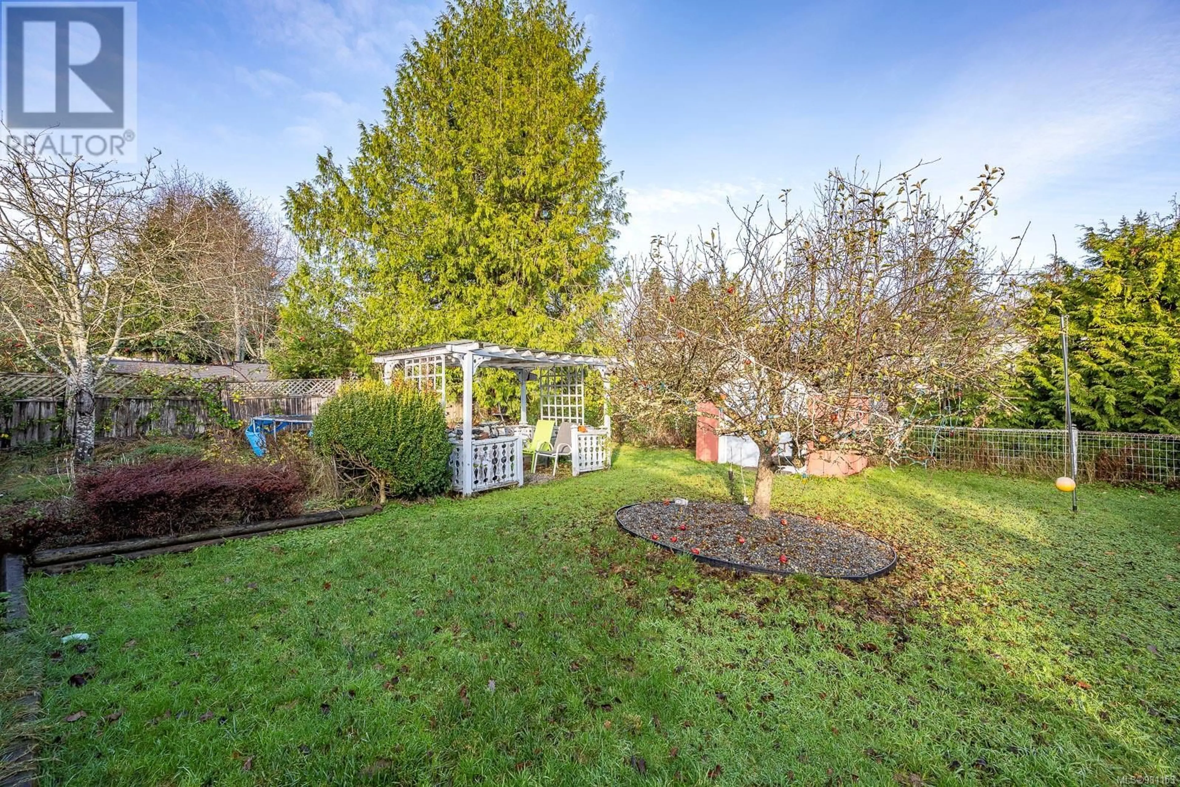 Patio, the fenced backyard for 2114 McKenzie Ave, Comox British Columbia V9M1M7