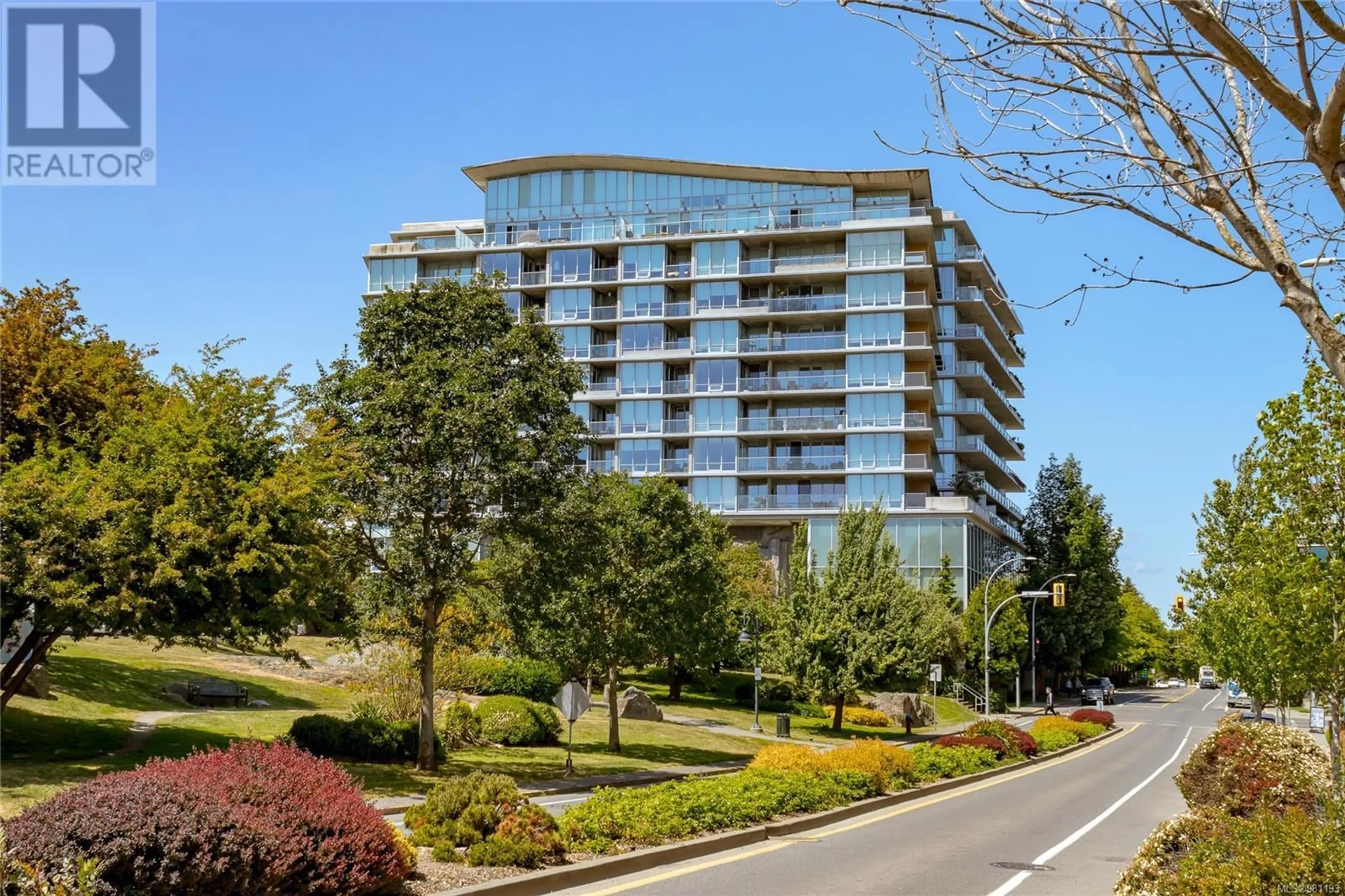 A pic from exterior of the house or condo, the front or back of building for 810 160 Wilson St, Victoria British Columbia V9A7P9